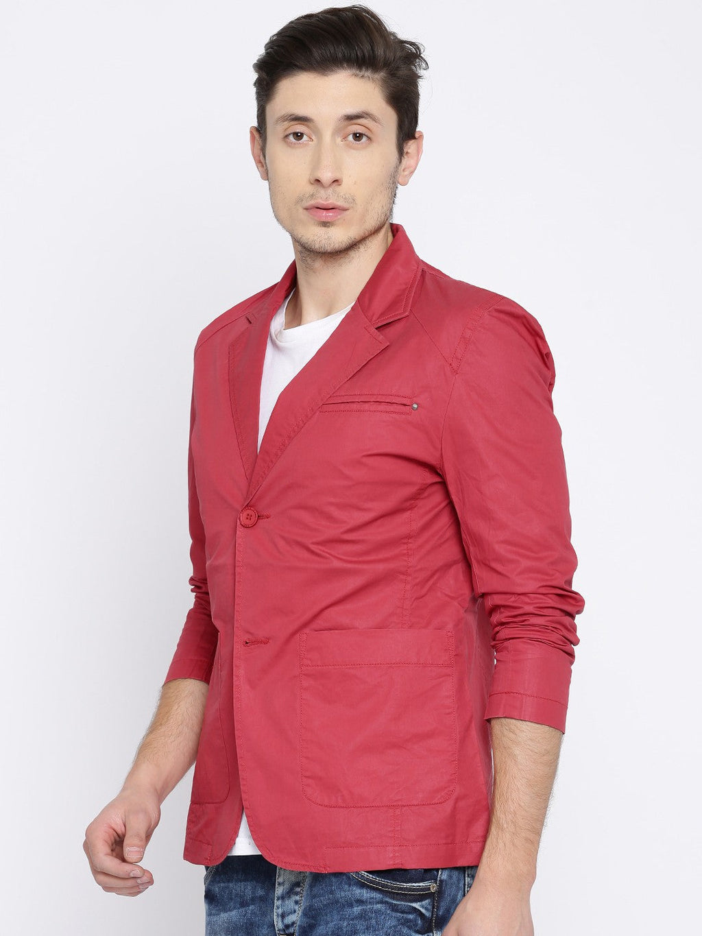 SPYKAR Casual Red Blazer for Men