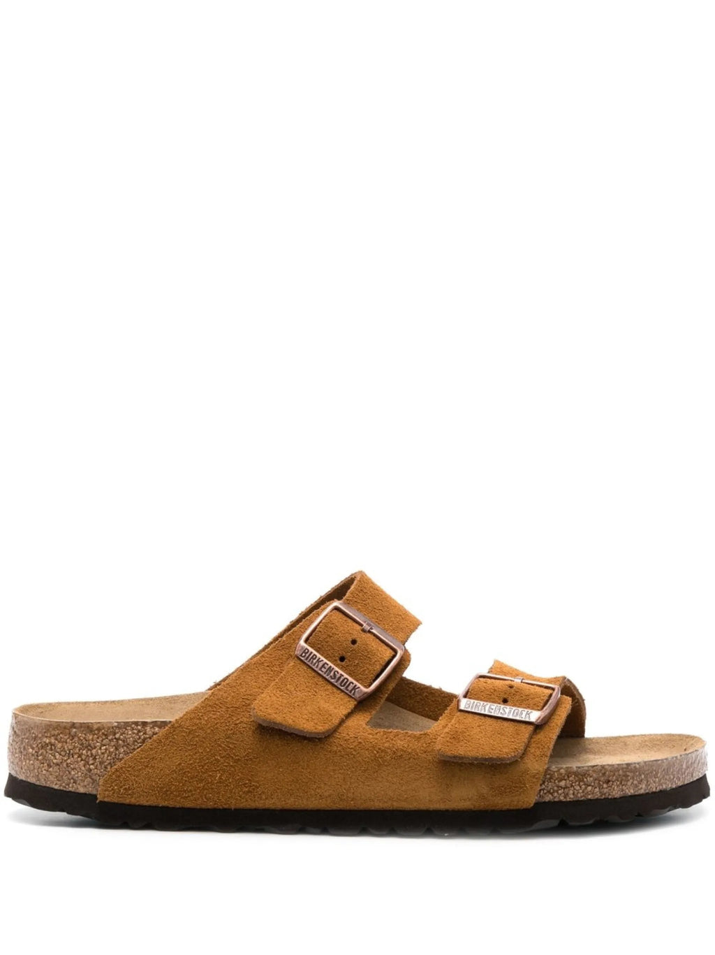 Birkenstock Cozy Suede Slide Sandals in Golden Amber