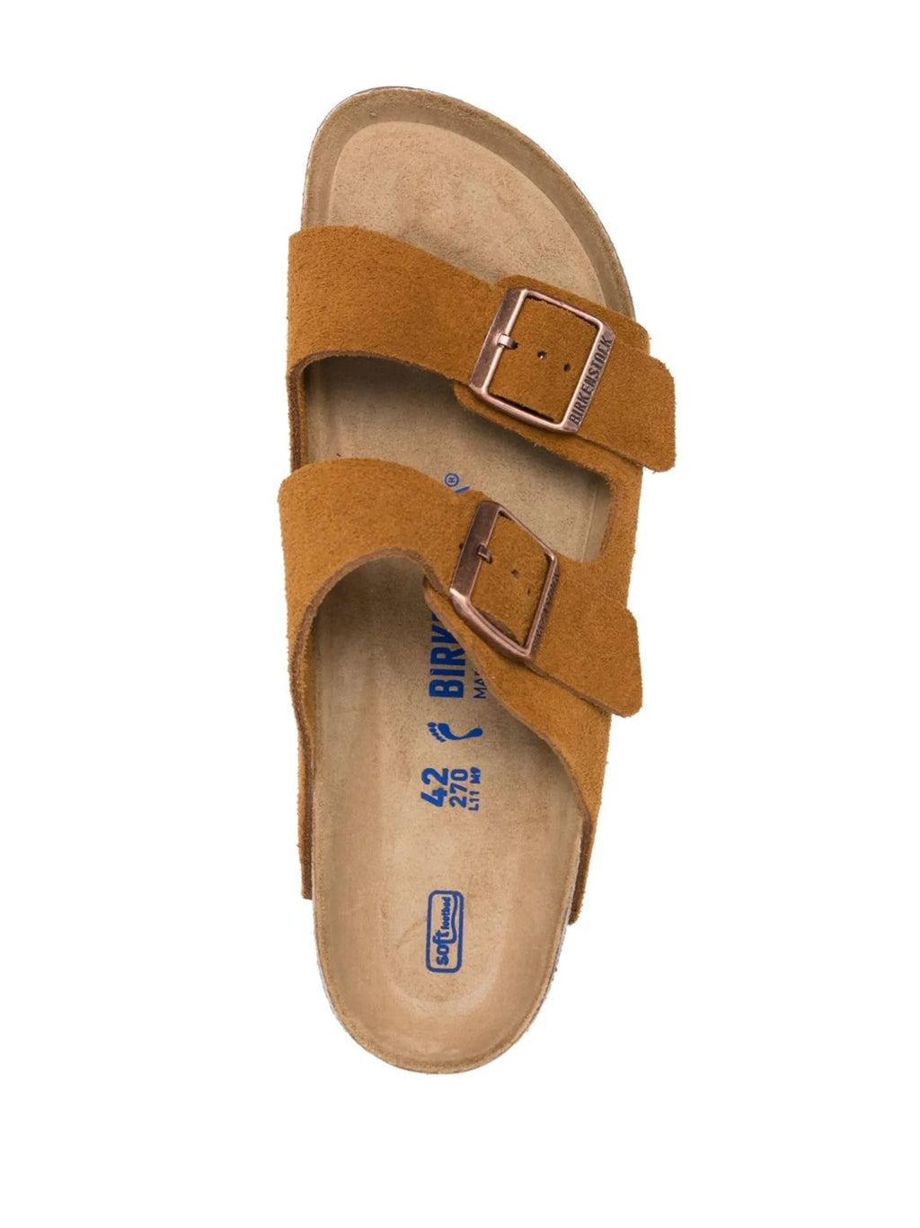 Birkenstock Cozy Suede Slide Sandals in Golden Amber
