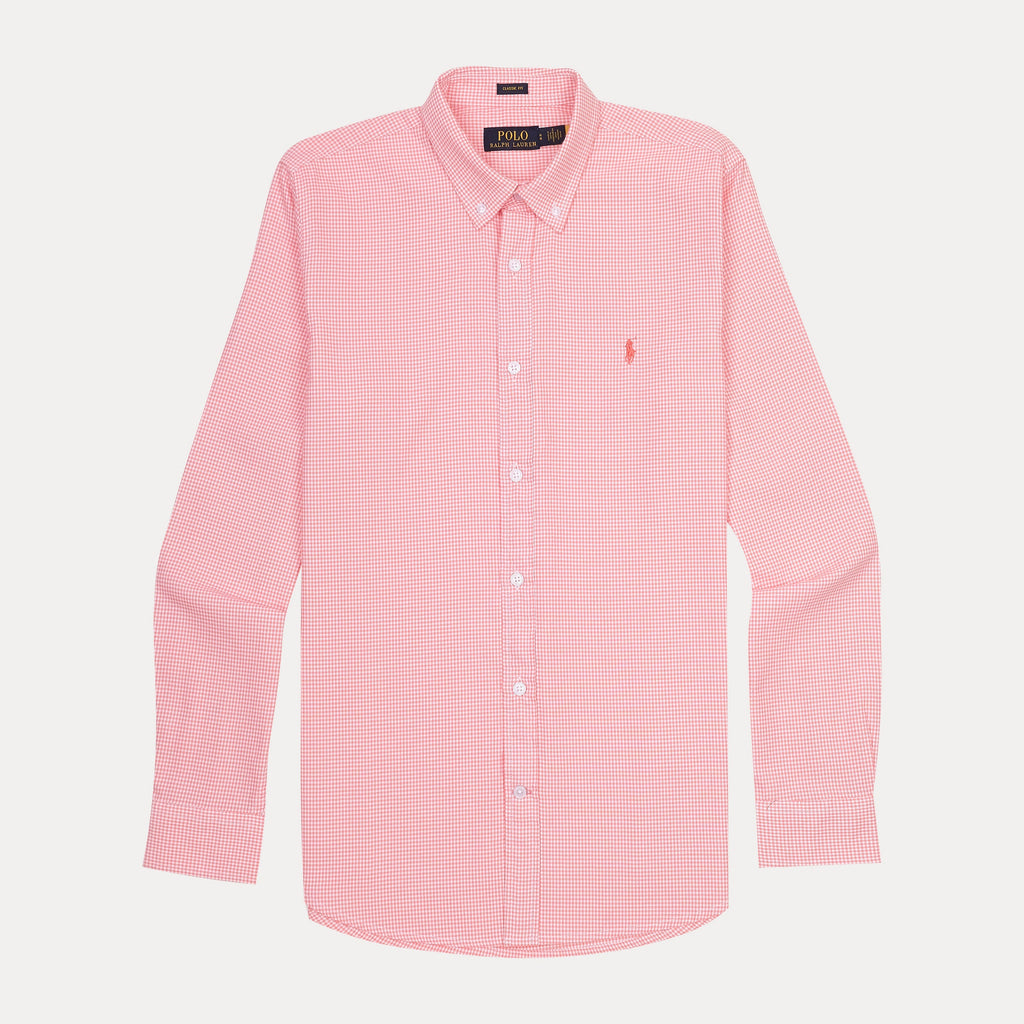 Polo Ralph Lauren Classic Fit Gingham Shirt in Coral Blush