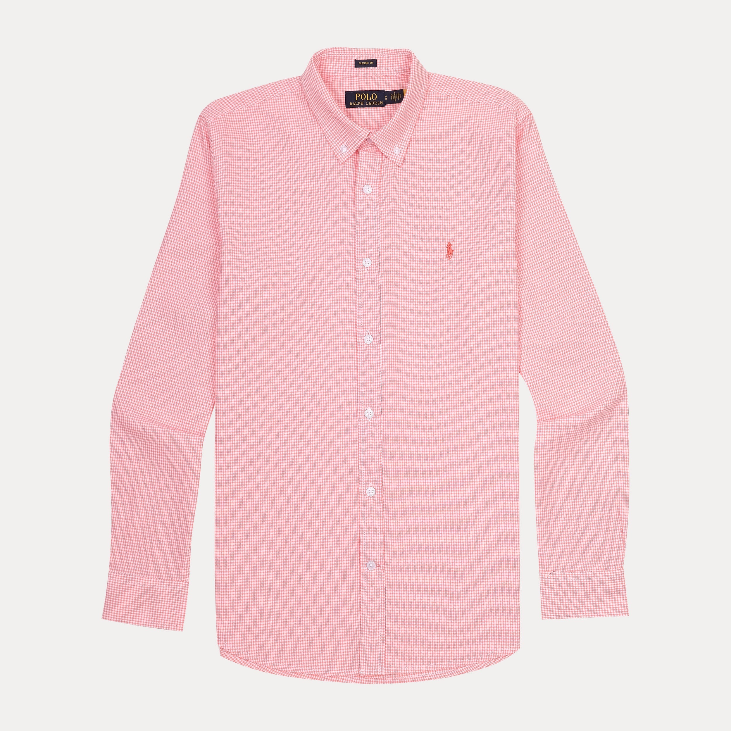 Polo Ralph Lauren Classic Fit Gingham Shirt in Coral Blush