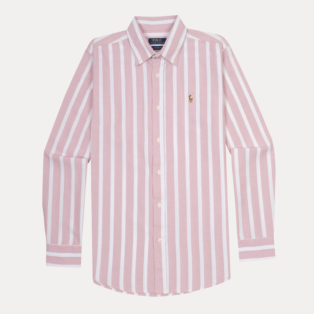 Polo Ralph Lauren Striped Elegance Shirt in Blush Whisper