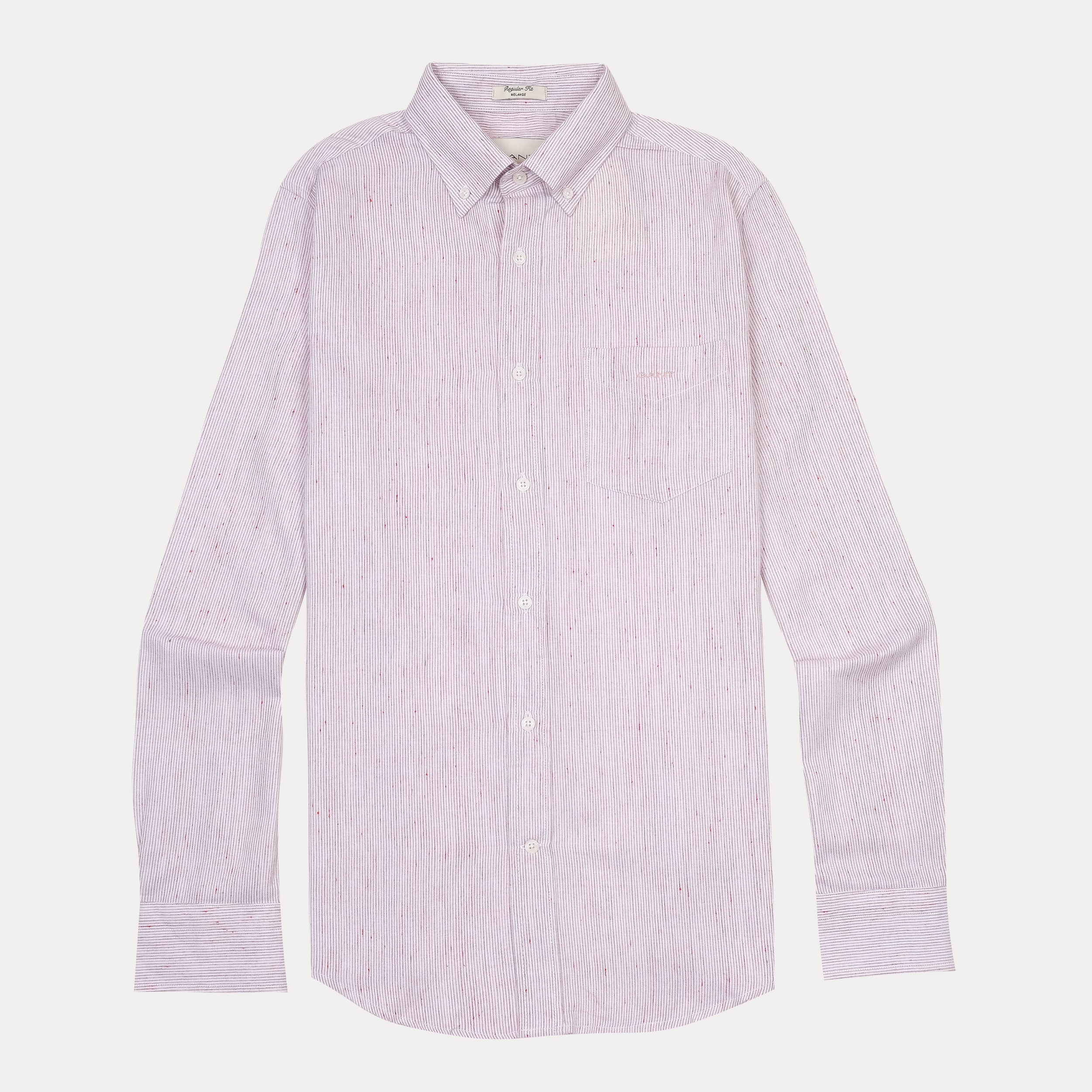 [Melange Slub Linen] GANT Melange Stripe Shirt in Blushing Petal