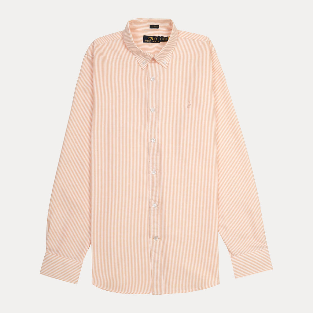 Polo Ralph Lauren Classic Fit Striped Shirt in Peachy Sunrise