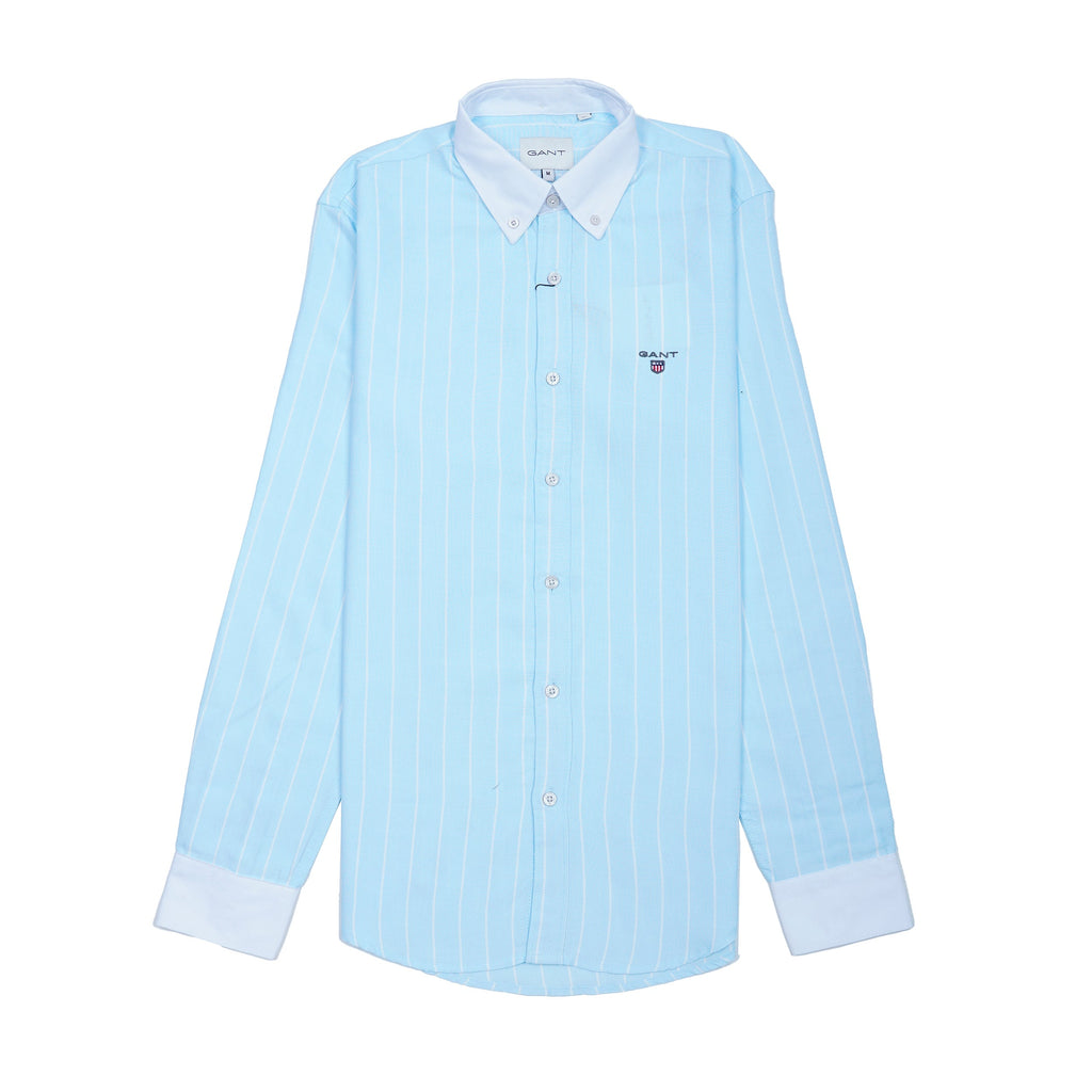 GANT Prismatic Azure Tailored Fit Long Sleeve Button-Up Shirt