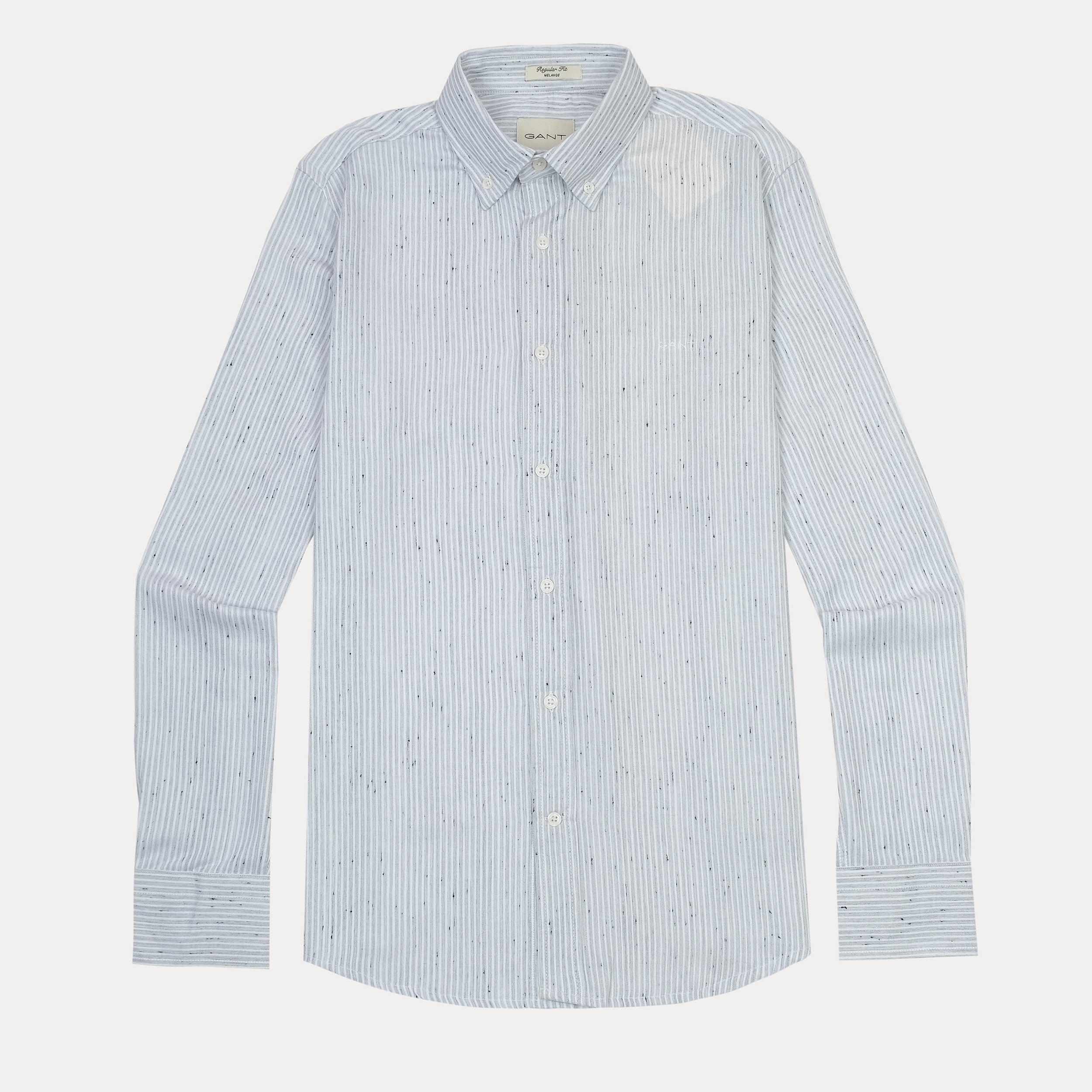 [Melange Slub Linen] GANT Melange Striped Elegance Shirt in Soft Sky
