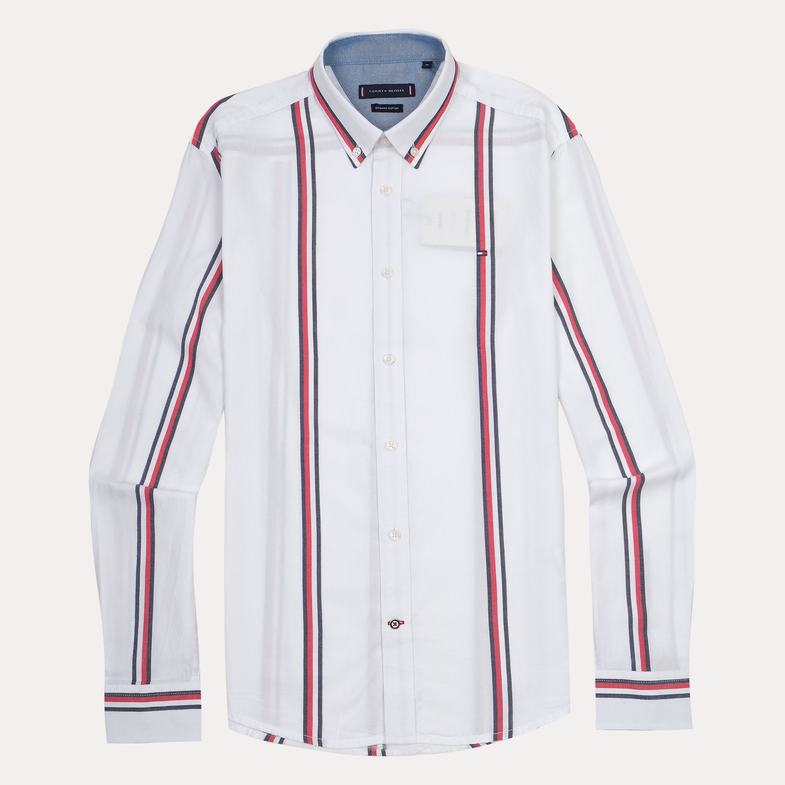 Tommy Hilfiger Organic Cotton Striped Elegance Shirt in Crisp White