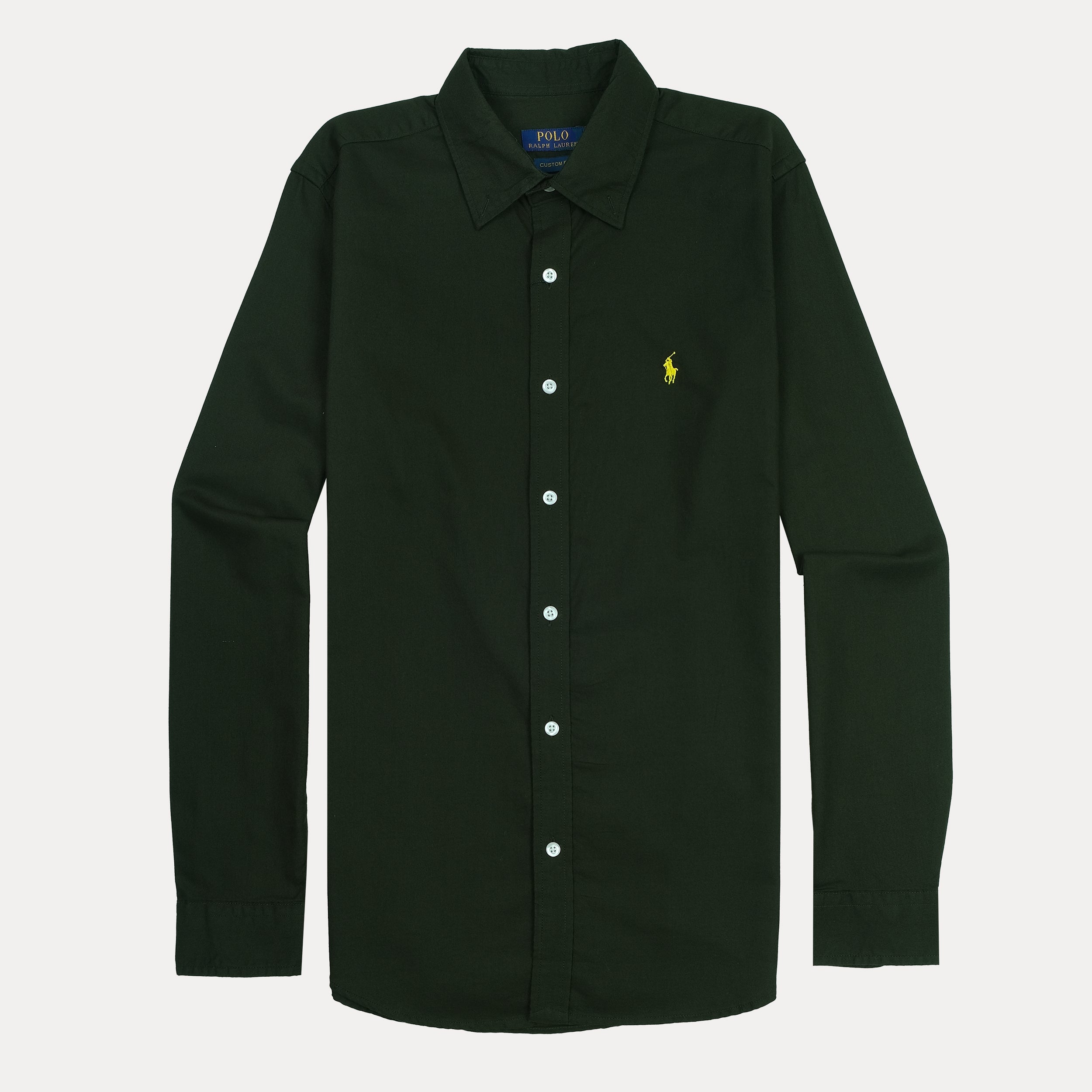 Polo Ralph Lauren Custom Fit Shirt in Enchanted Forest Green - Effortlessly Elegant