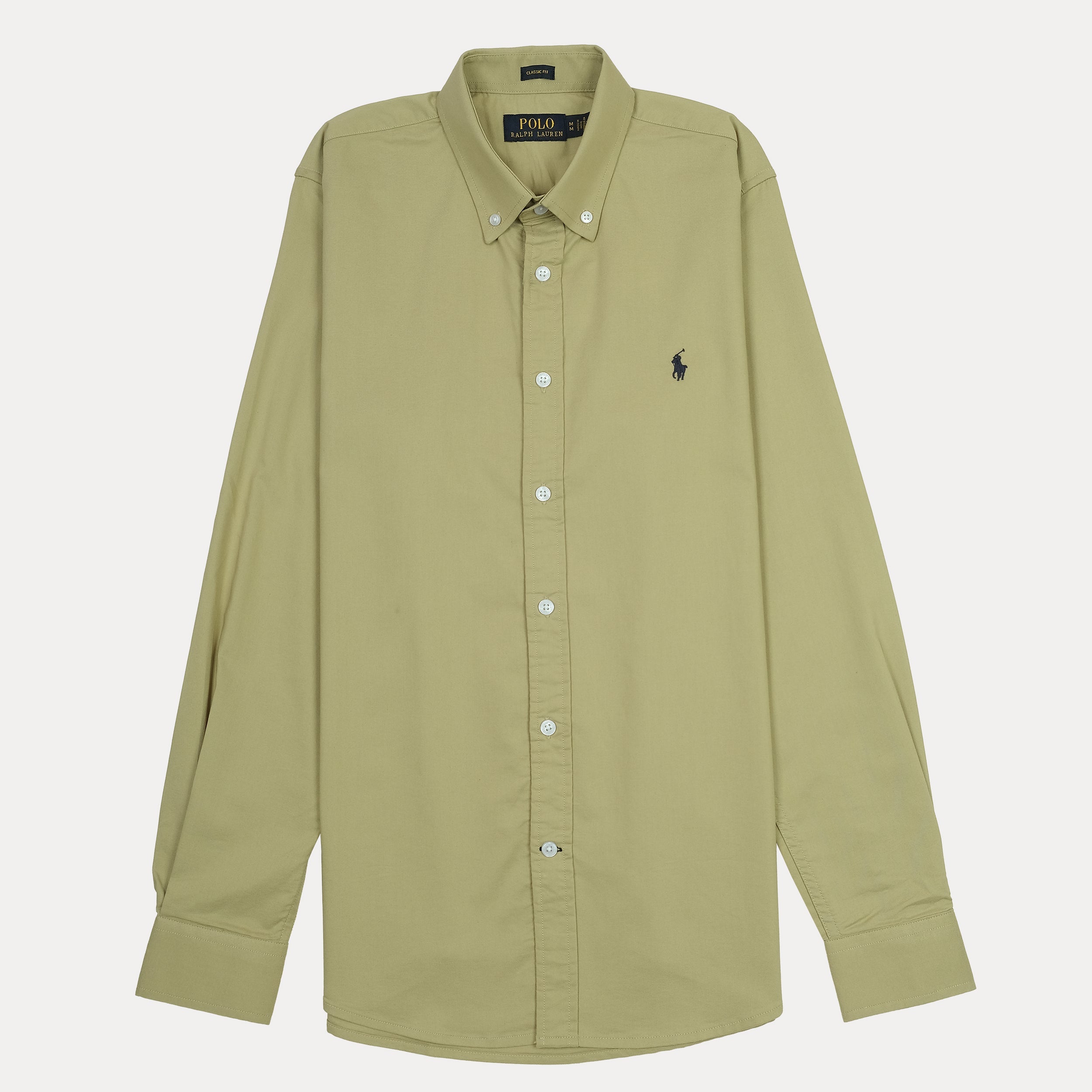 POLO Ralph Lauren Classic Fit Button-Up Shirt in Olive Green