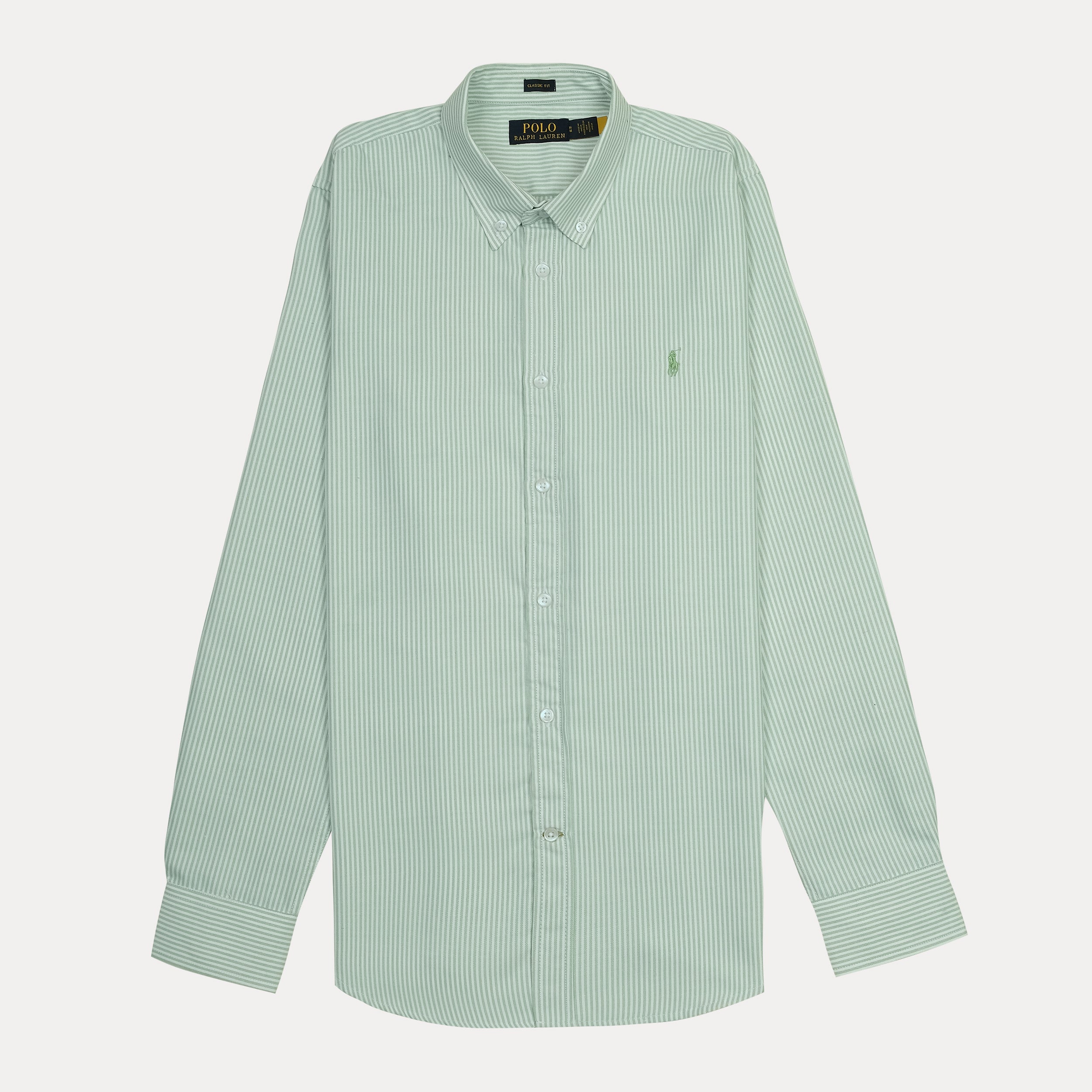 Polo Ralph Lauren Classic Fit Striped Shirt in Serene Mint
