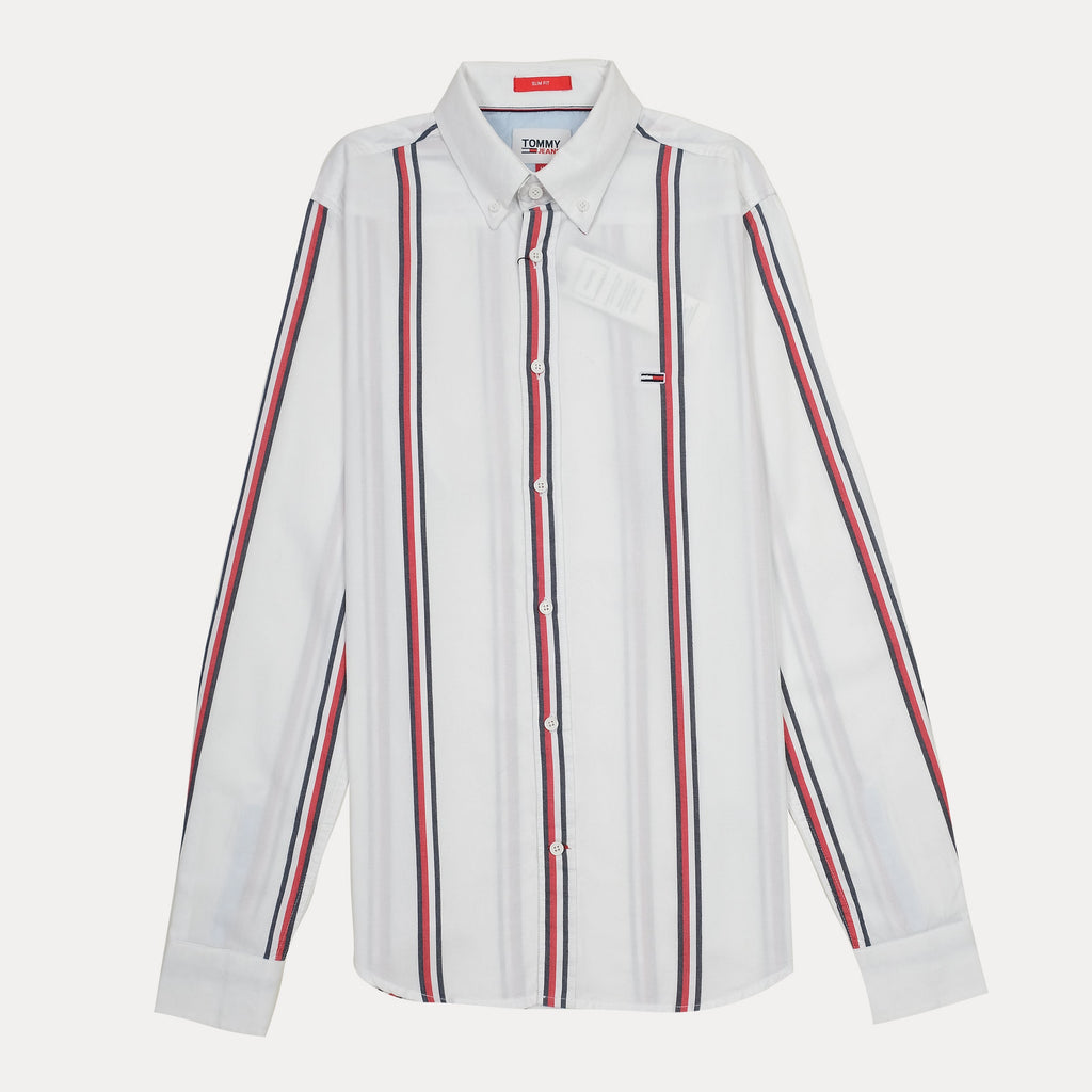 TOMMY JEANS Opulent Azure Slim Fit Long Sleeve Shirt