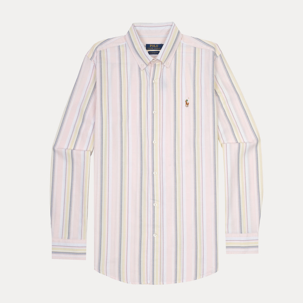 Polo Ralph Lauren Custom Fit Striped Shirt in Soft Pastel Hues
