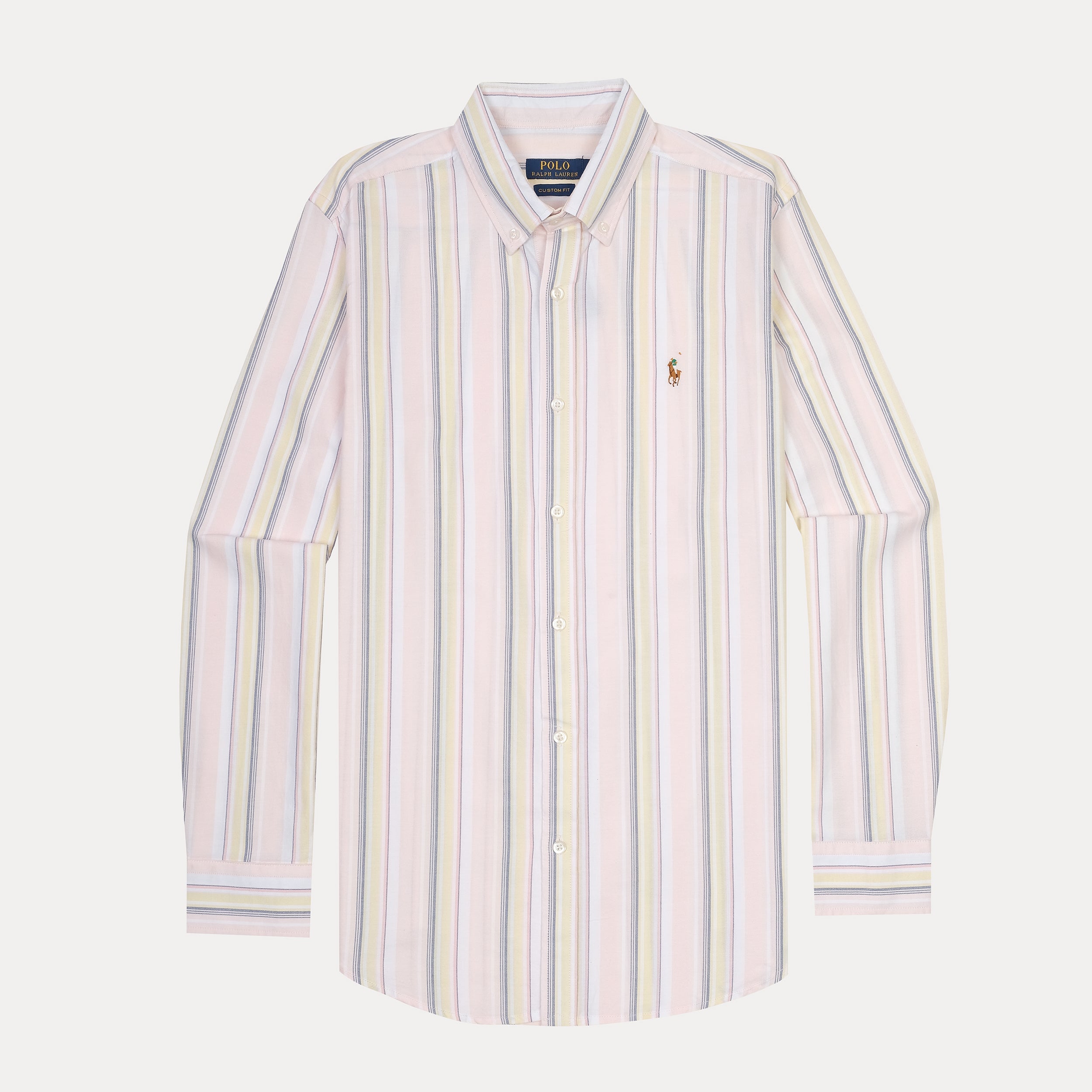 Polo Ralph Lauren Custom Fit Striped Shirt in Soft Pastel Hues