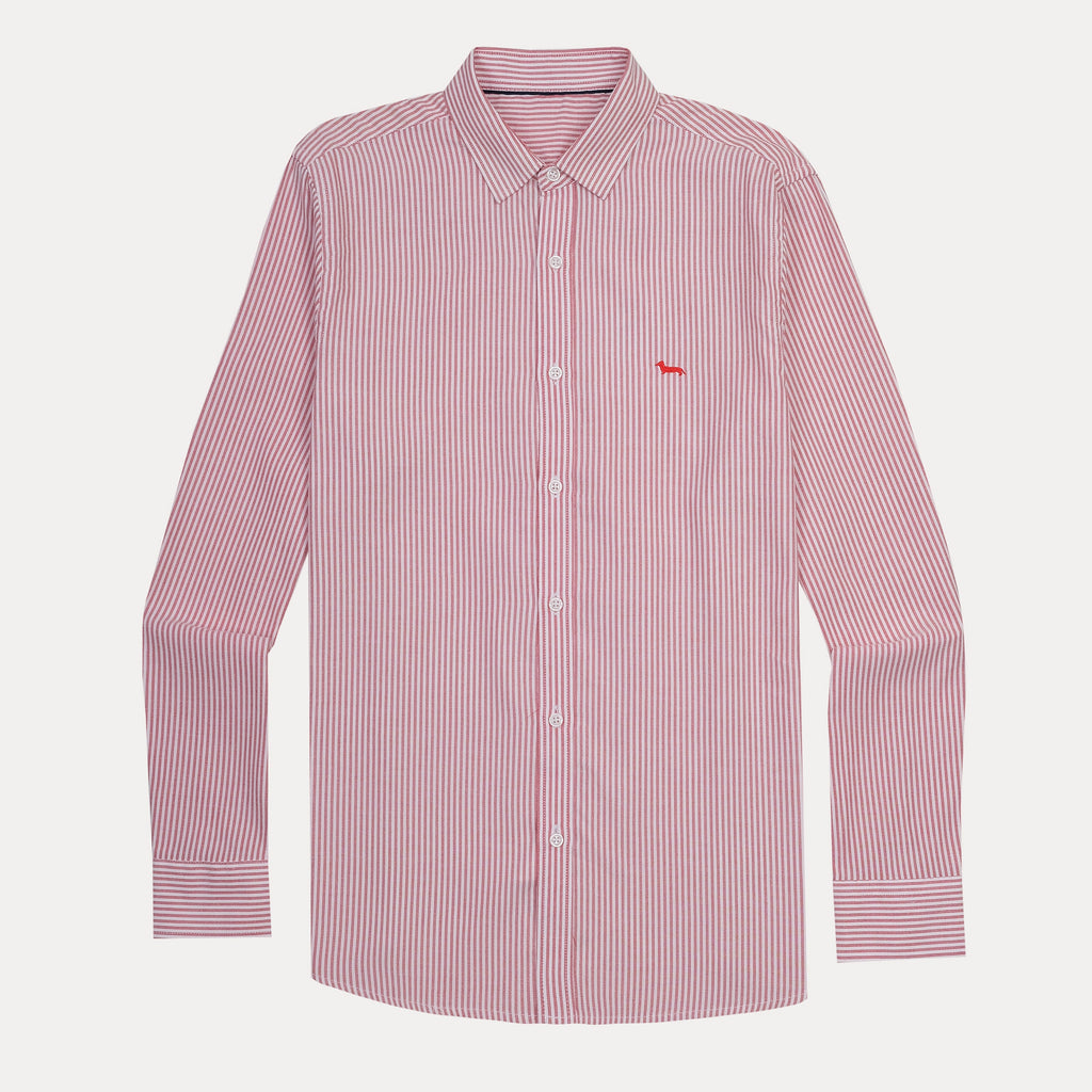 harmont & blaine Striped Delight Shirt - Cherry Blossom Red