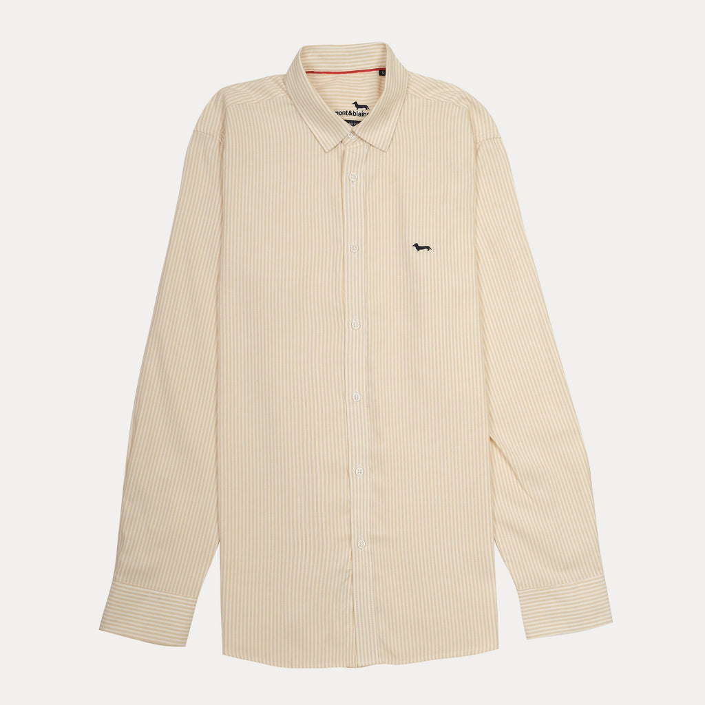 Harmont & Blaine Striped Regular Fit Shirt in Soft Yellow