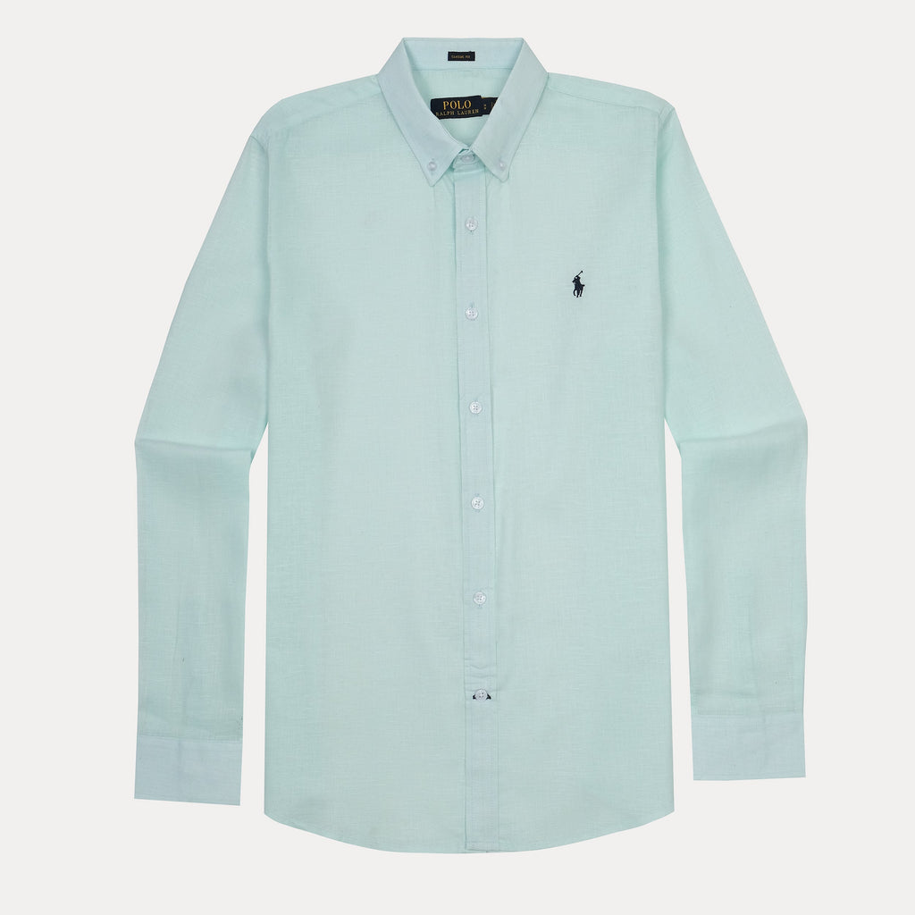Polo Ralph Lauren Breezy Aqua Classic Fit Linen Shirt