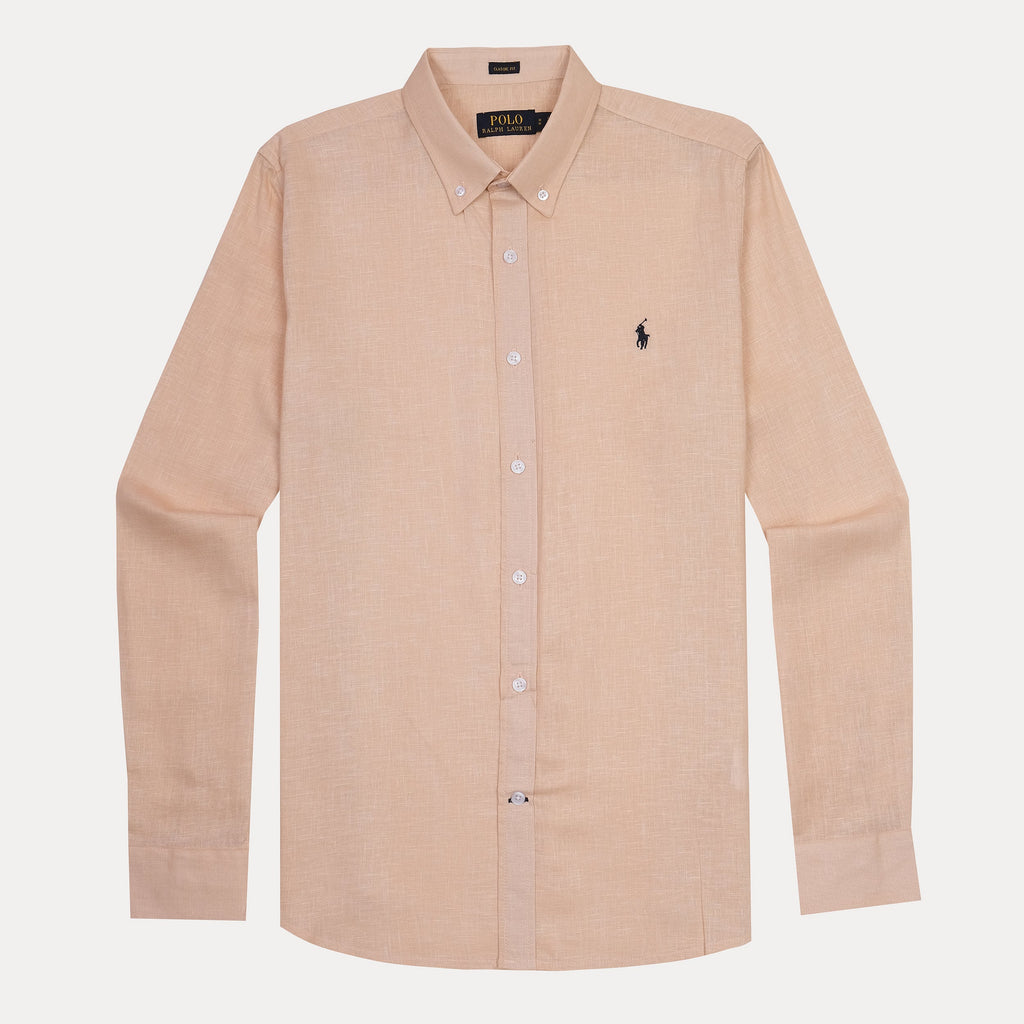 Polo Ralph Lauren Classic Fit Linen Shirt in Soft Apricot Dream