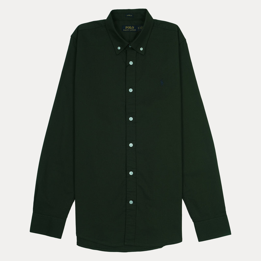 Polo Ralph Lauren Classic Fit Long Sleeve Button-Down Shirt in Dark Green
