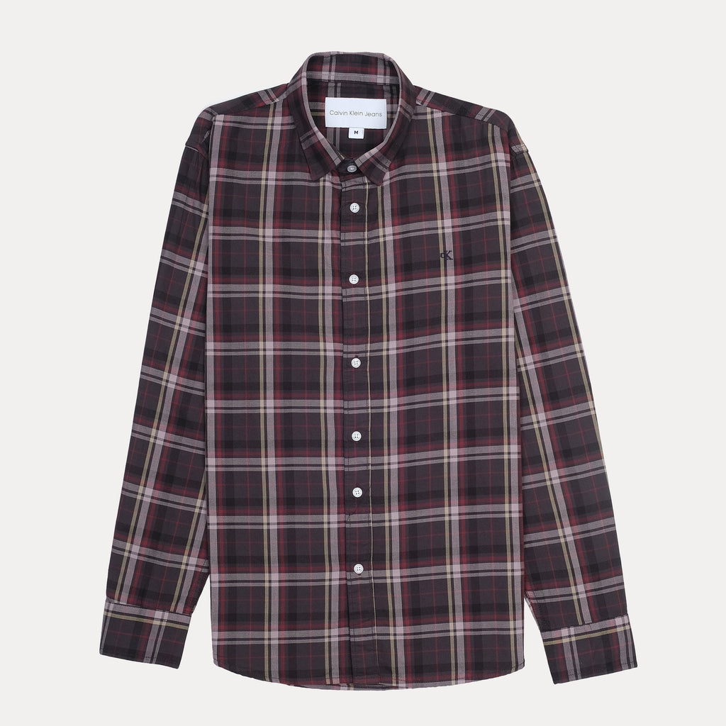 CALVIN KLEIN JEANS Prismatic Juniper Smoke Classic Fit Long Sleeve Button-Up Shirt