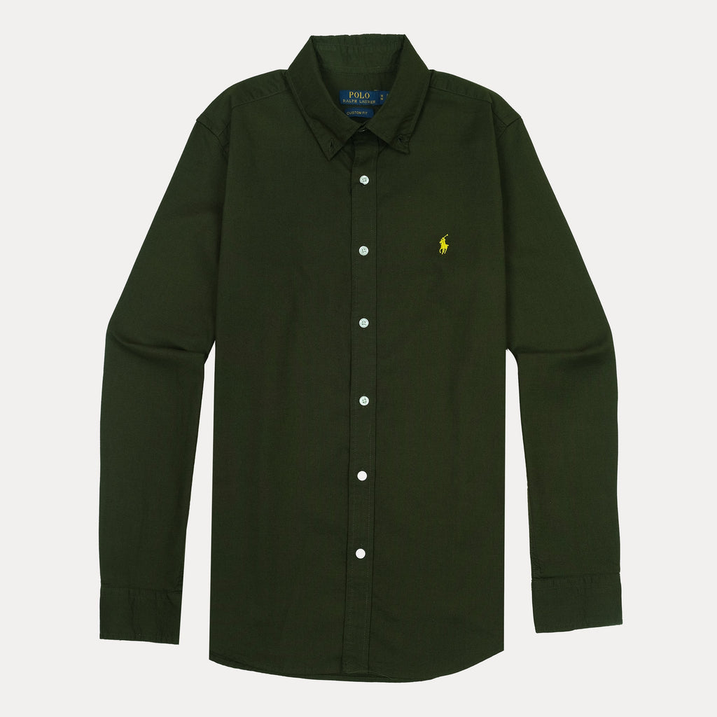 Polo Ralph Lauren Custom Fit Shirt in Enchanted Forest Green