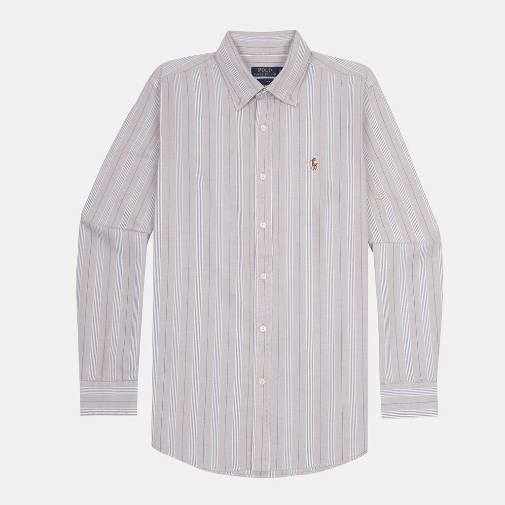 Polo Ralph Lauren Striped Elegance Shirt in Soft Sand