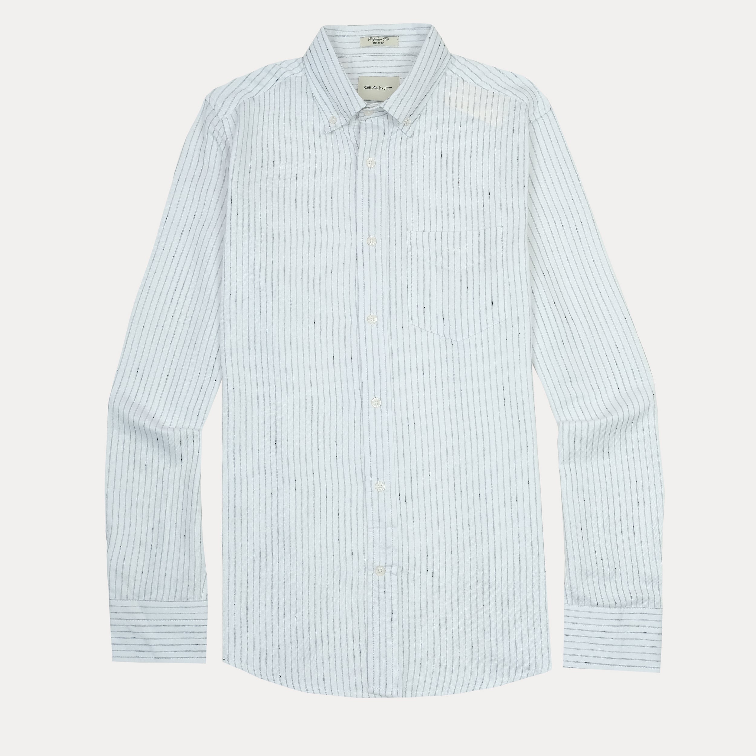 [Mélange Slub Linen] GANT Melange Striped Elegance Shirt in Whispering Blue