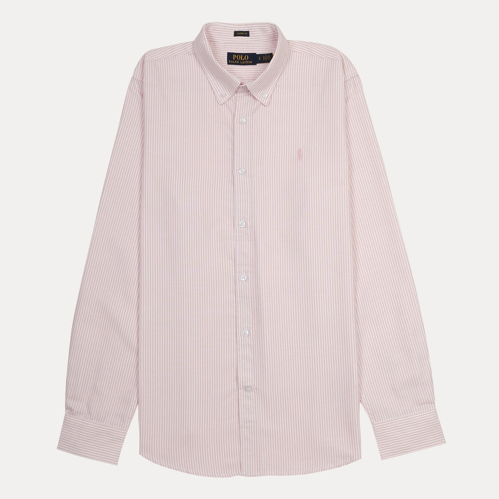 Polo Ralph Lauren Classic Fit Striped Shirt in Blush Whisper