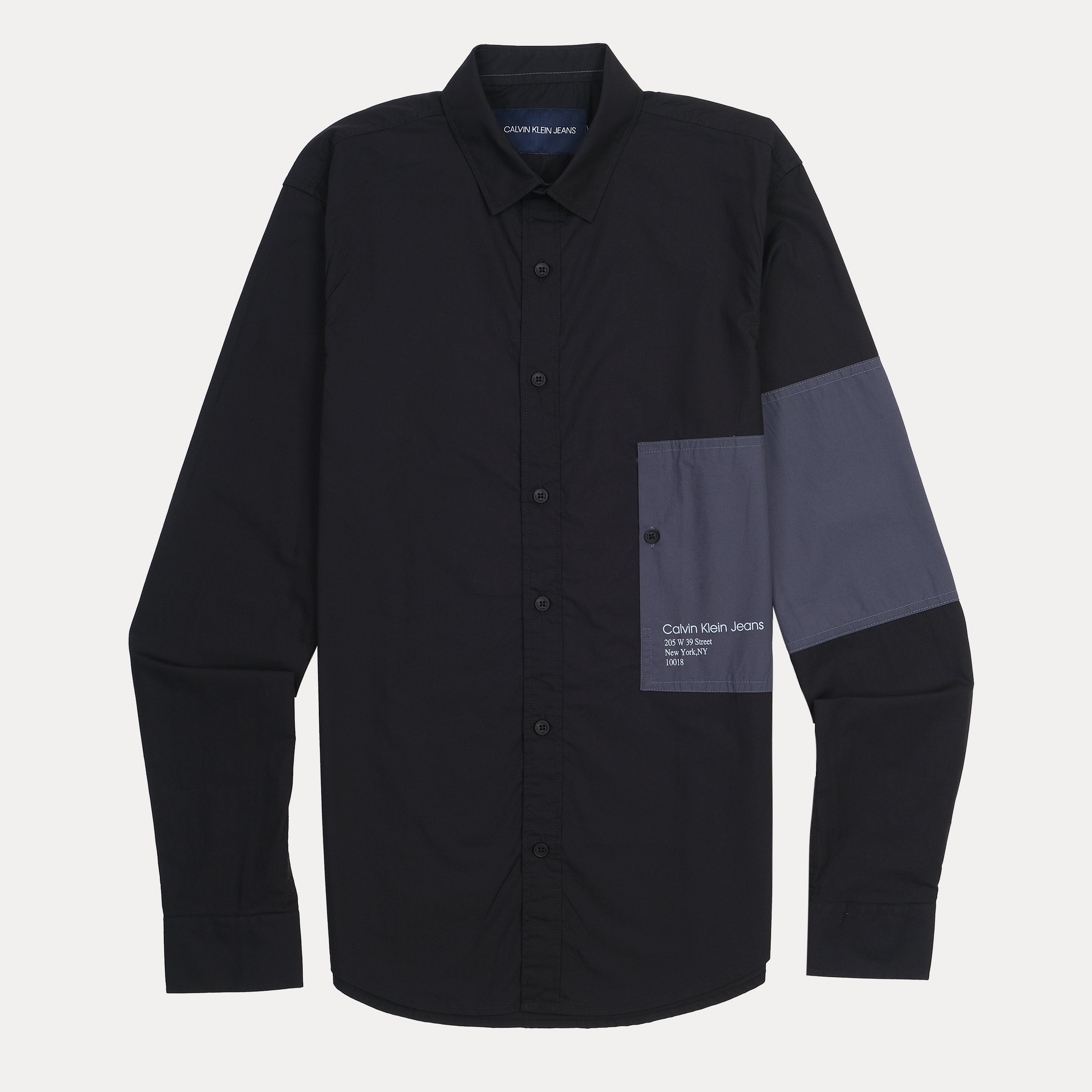Calvin Klein Jeans Urban Chic Long Sleeve Shirt in Midnight Black