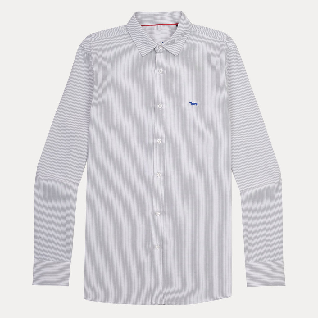 harmont&blaine Striped Elegance Shirt in Soft Sky