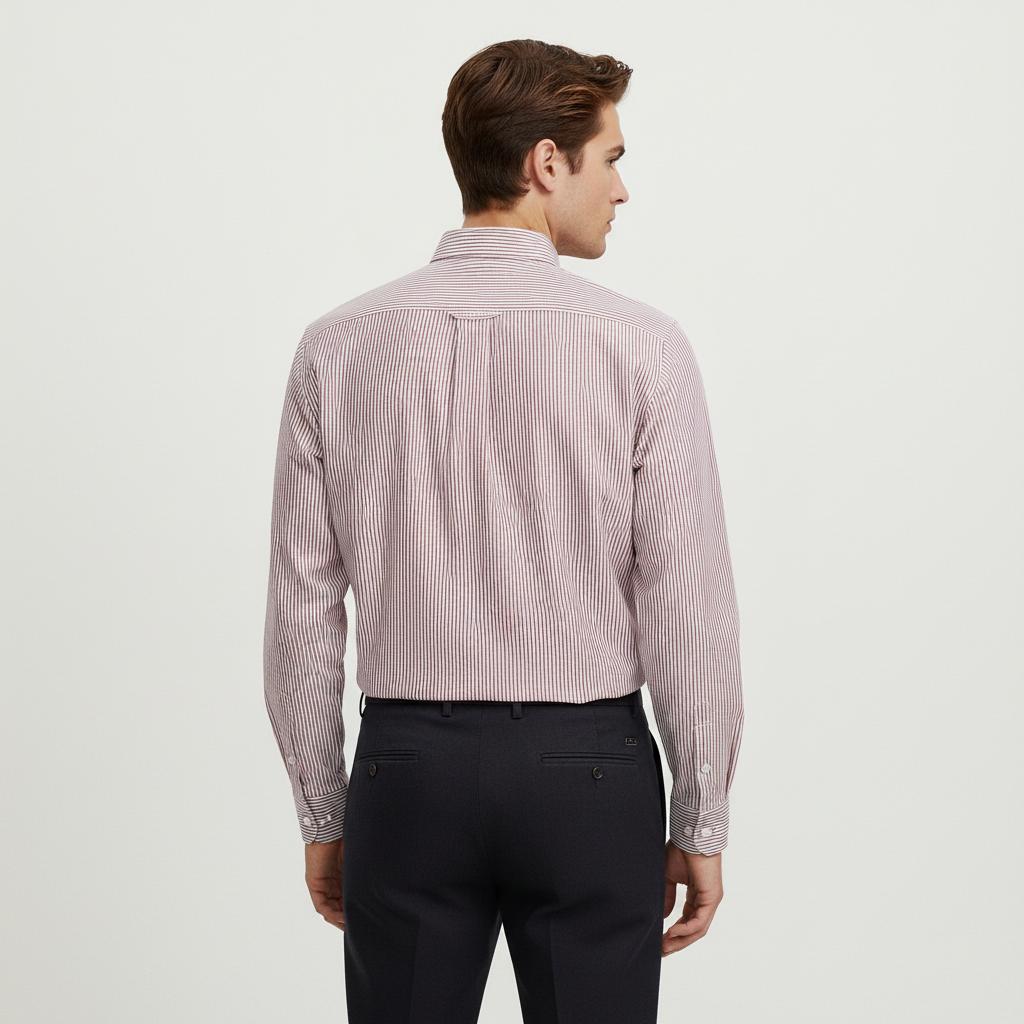 Polo Ralph Lauren Classic Fit Striped Button-Down Shirt - back view