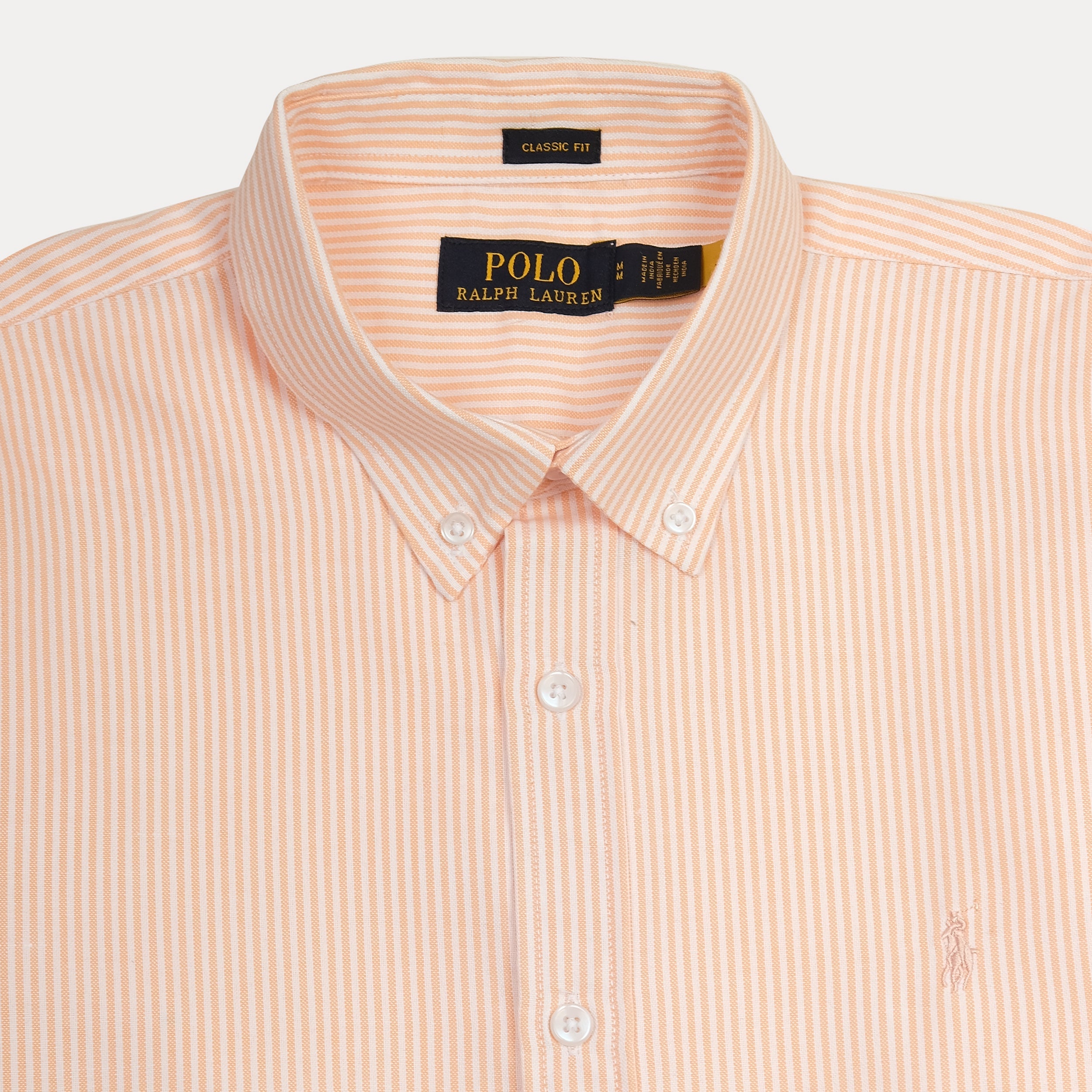 Polo Ralph Lauren Classic Fit Striped Shirt in Peachy Sunrise
