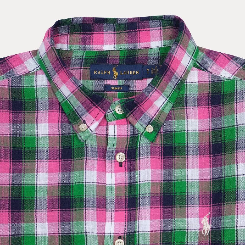 Ralph Lauren Sunfit Plaid Shirt in Pink and Green