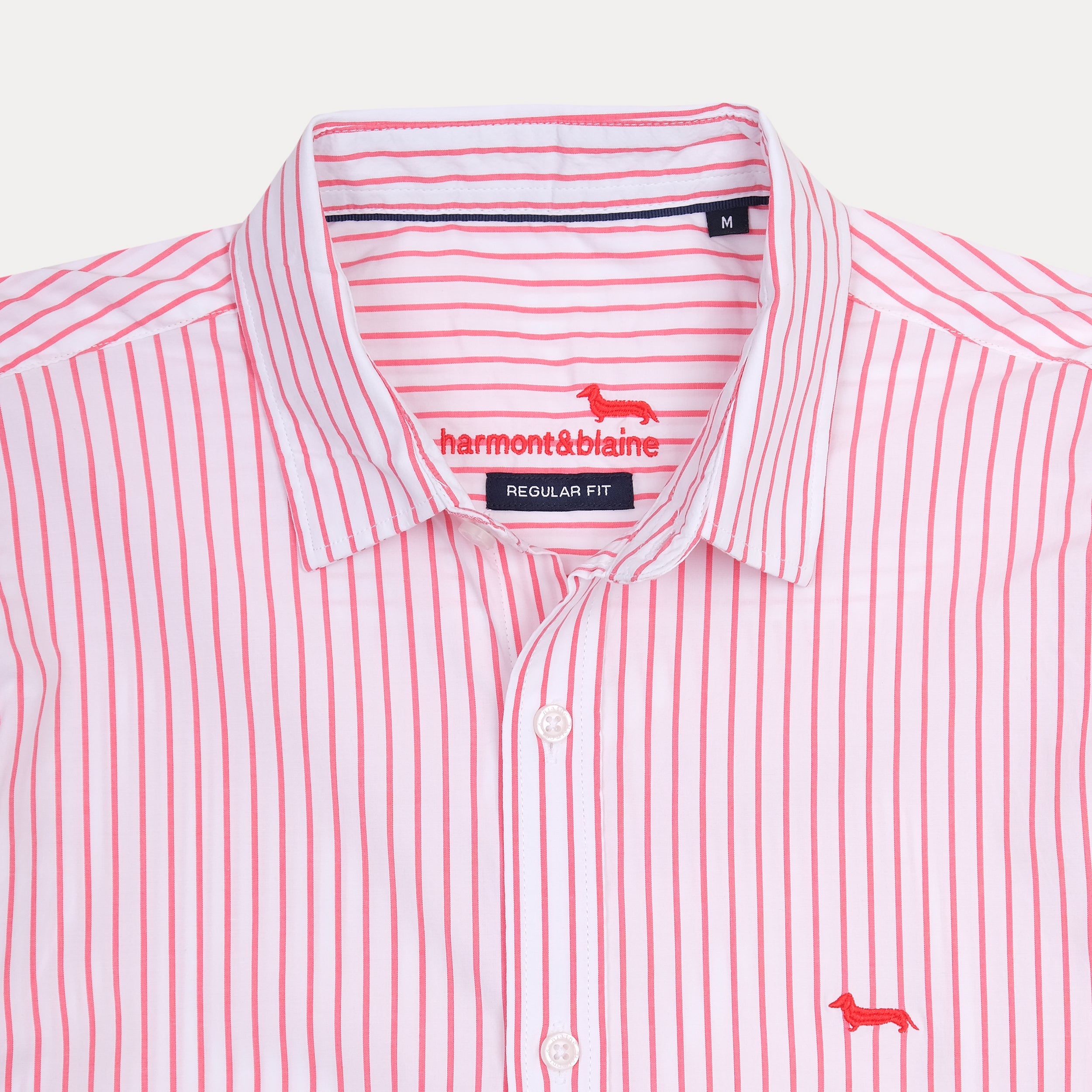 harmont&blaine Striped Elegance Shirt in Blushing Pink