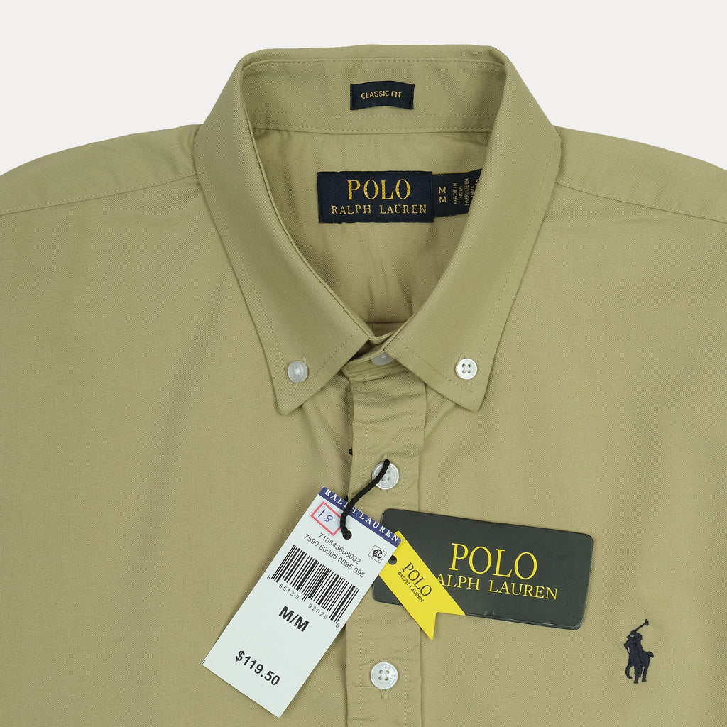 POLO Ralph Lauren Classic Fit Button-Up Shirt in Olive Green