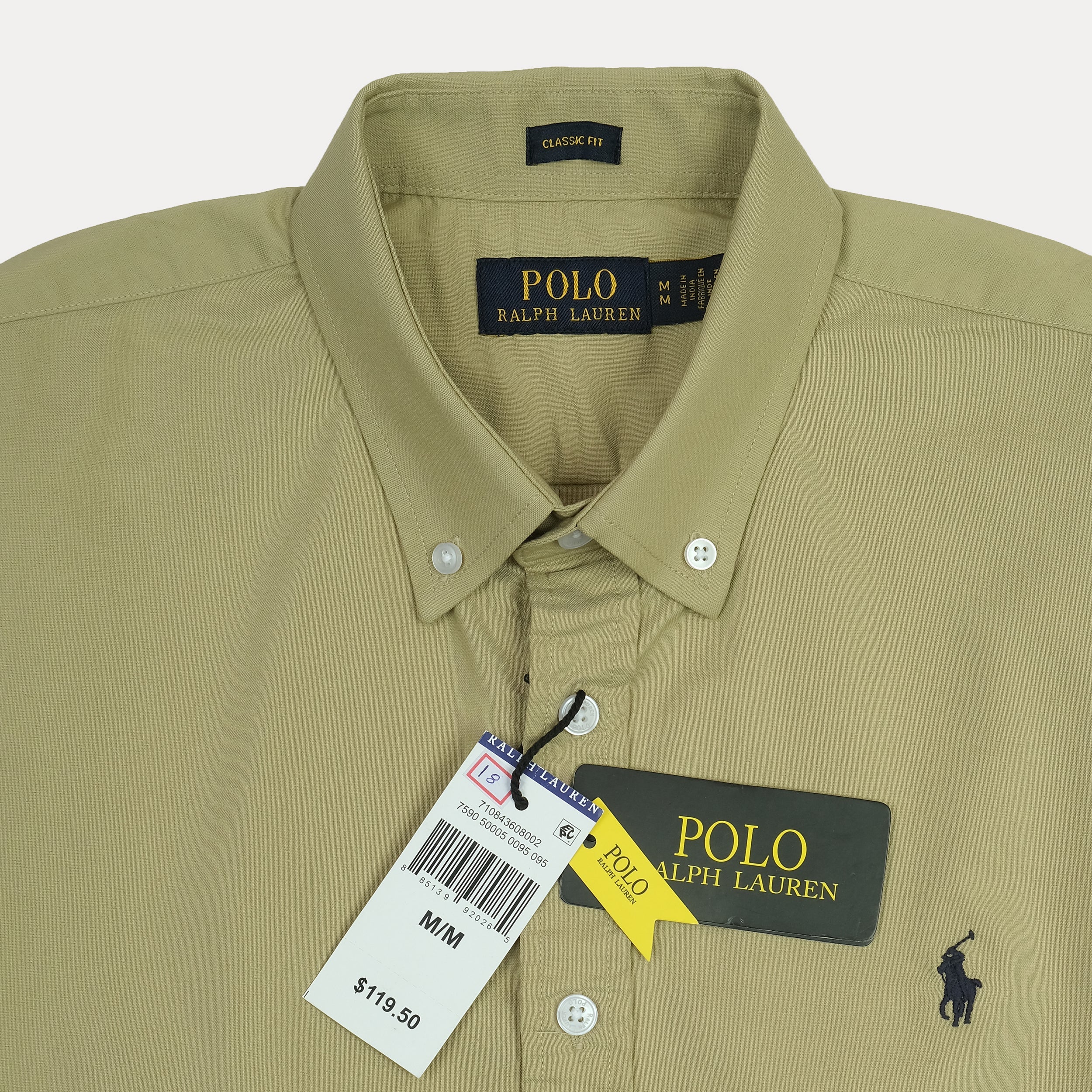 POLO Ralph Lauren Classic Fit Button-Up Shirt in Olive Green
