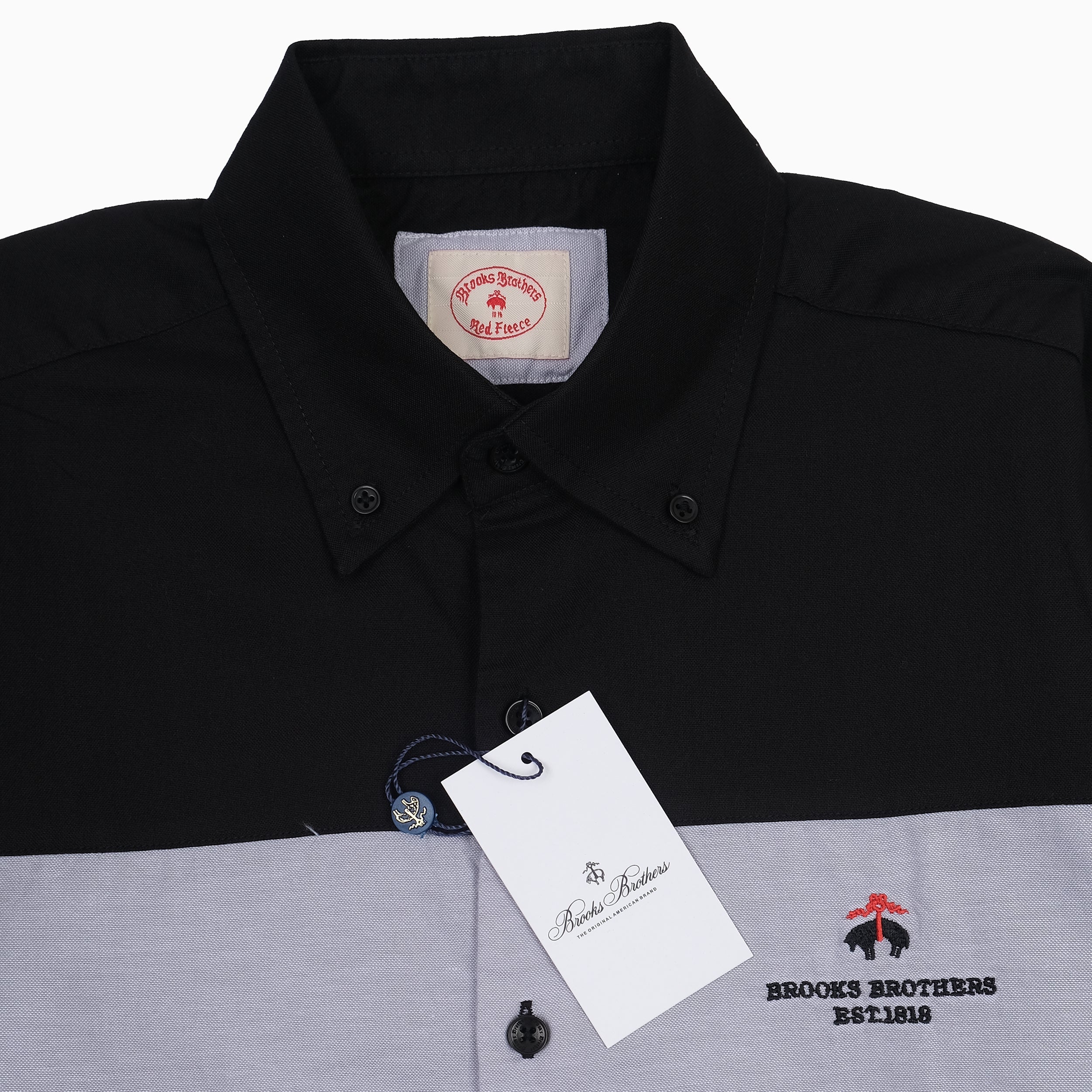 BROOKS BROTHERS Classic Colorblock Button-Up Shirt