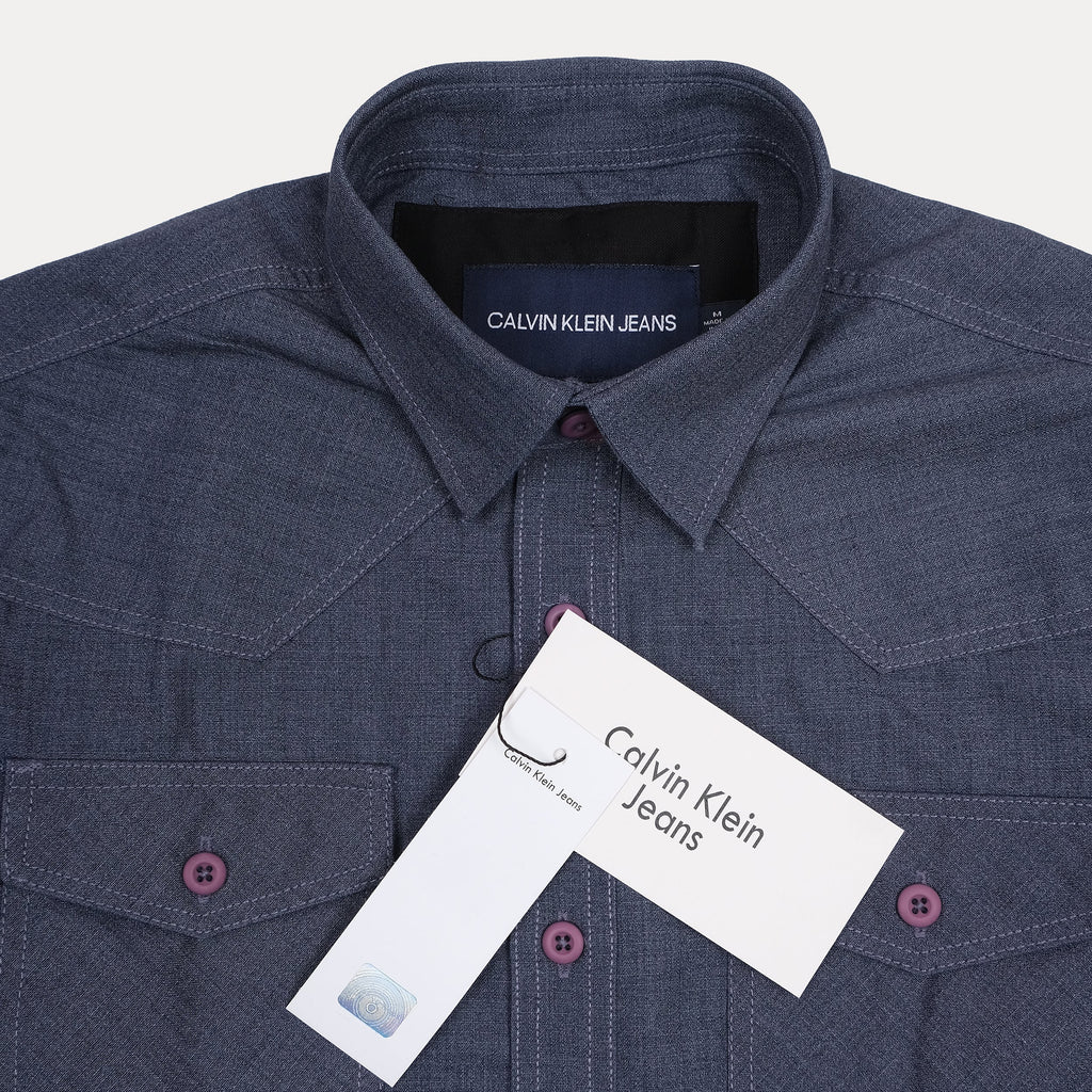 CALVIN KLEIN JEANS Astral Blue Classic Fit Long Sleeve Shirt