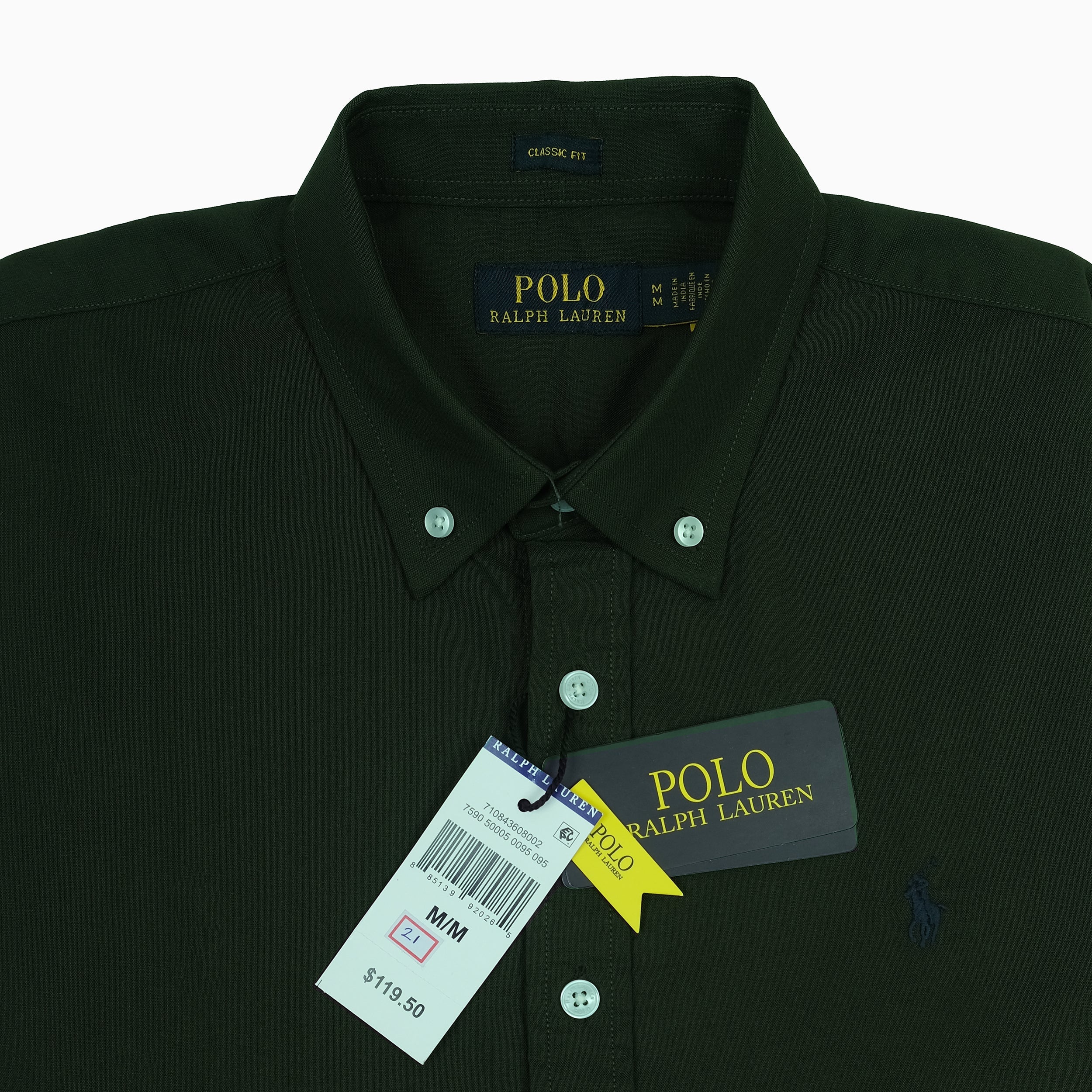 Polo Ralph Lauren Classic Fit Long Sleeve Button-Down Shirt in Dark Green