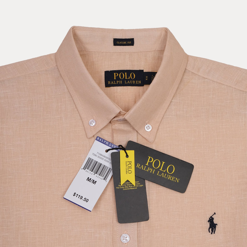 Polo Ralph Lauren Classic Fit Linen Shirt in Soft Apricot Dream