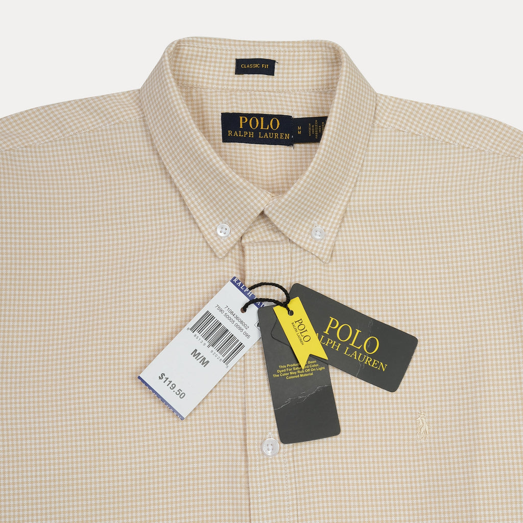 Polo Ralph Lauren Classic Fit Gingham Shirt in Creamy Biscotti