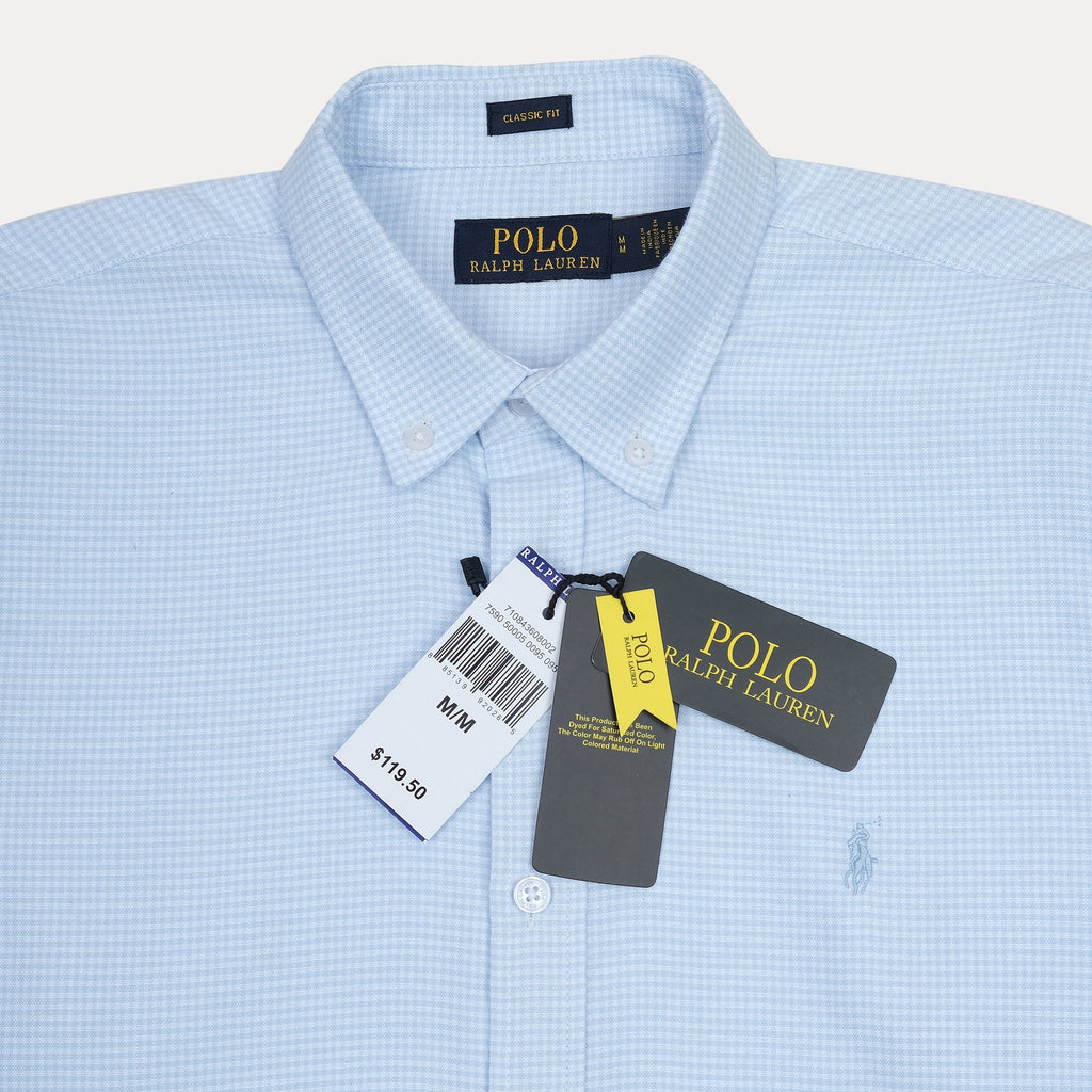 Polo Ralph Lauren Classic Fit Sky Blue Gingham Shirt