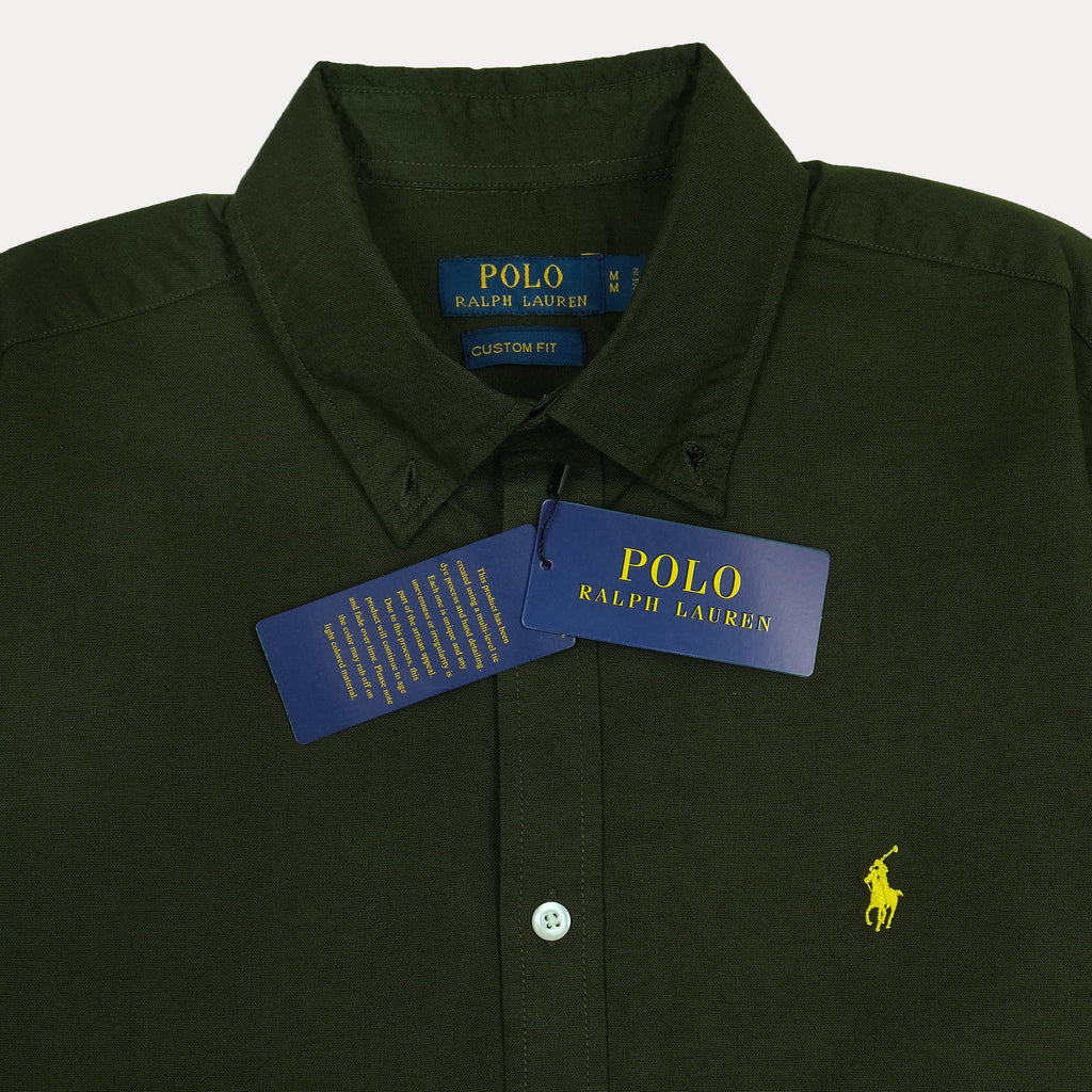 Polo Ralph Lauren Custom Fit Shirt in Enchanted Forest Green