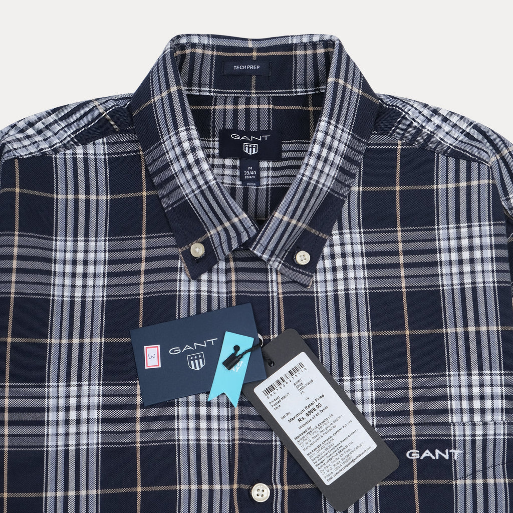 GANT Tech Prep Plaid Button-Up Shirt