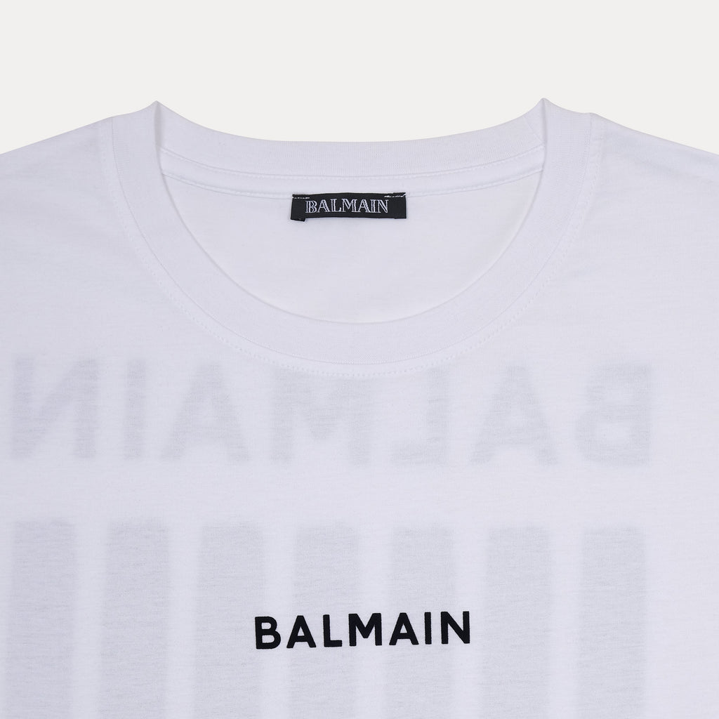 BALMAIN Chic Whisper White Graphic Tee