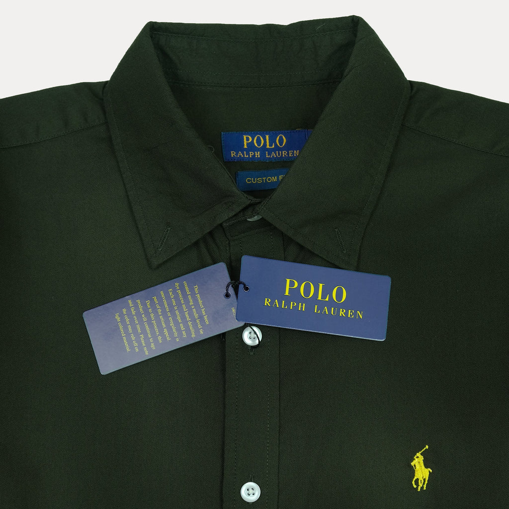 Polo Ralph Lauren Custom Fit Shirt in Enchanted Forest Green - Effortlessly Elegant