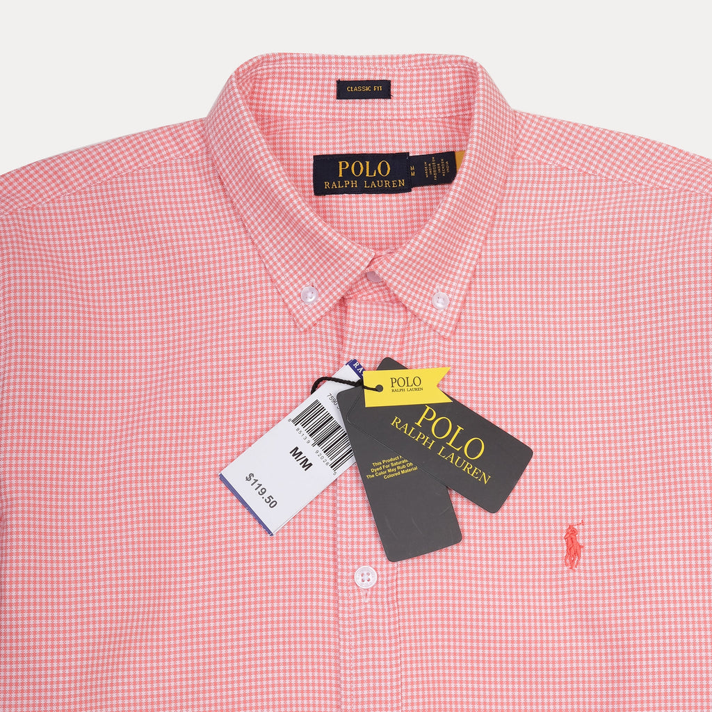 Polo Ralph Lauren Classic Fit Gingham Shirt in Coral Blush