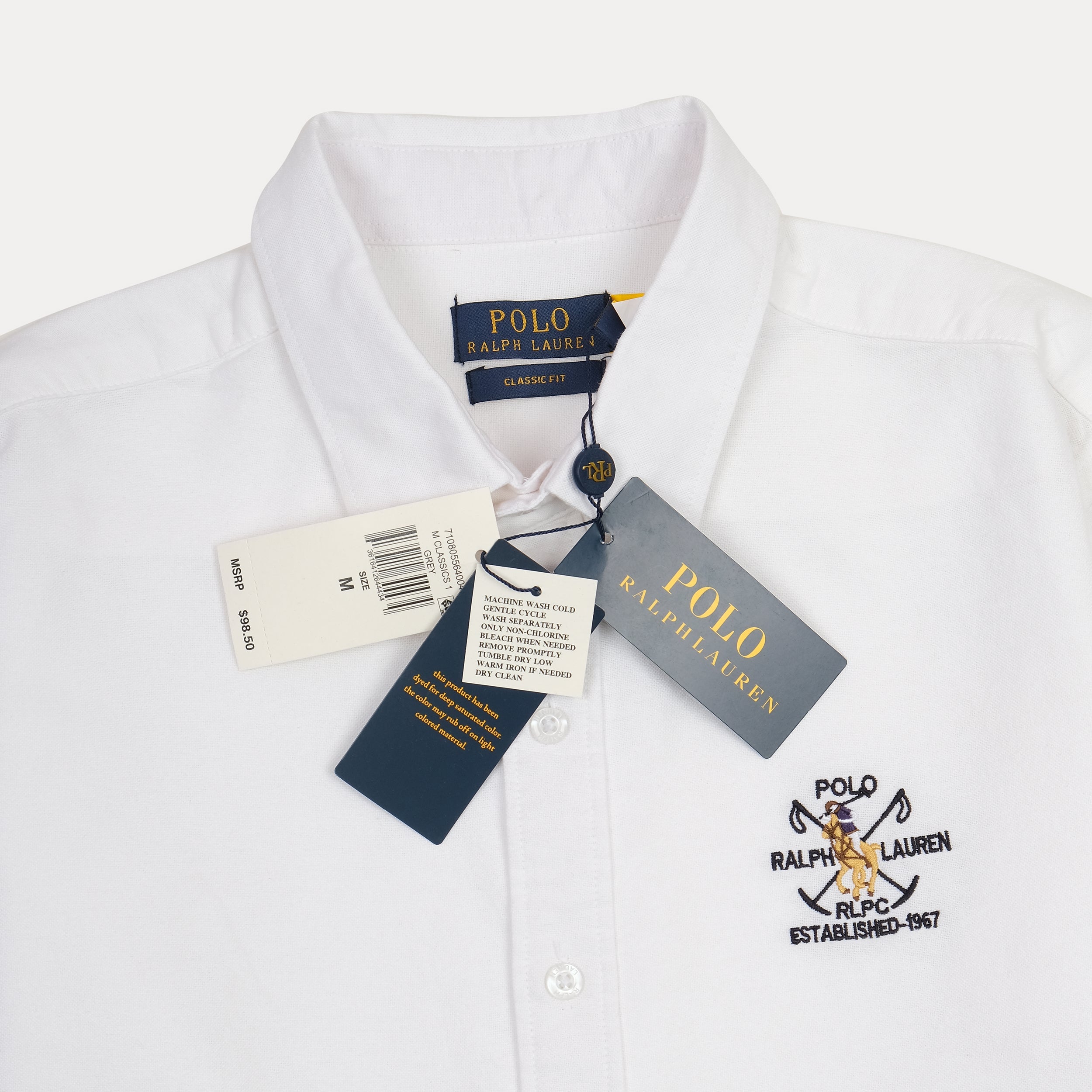 Polo Ralph Lauren Classic Fit Cotton Shirt in Crisp Cloud White