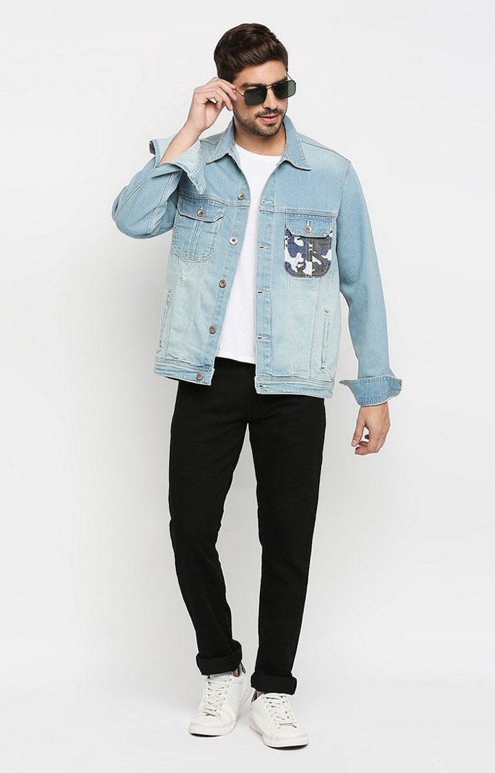 SPYKAR DenimCo Classic Camo Pocket Denim Jacket