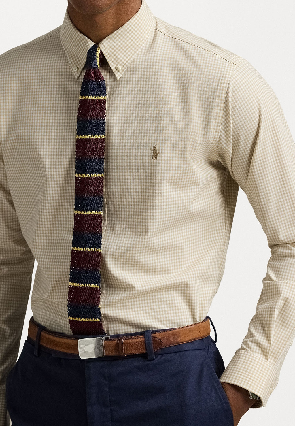 Polo Ralph Lauren Classic Fit Gingham Shirt in Creamy Biscotti
