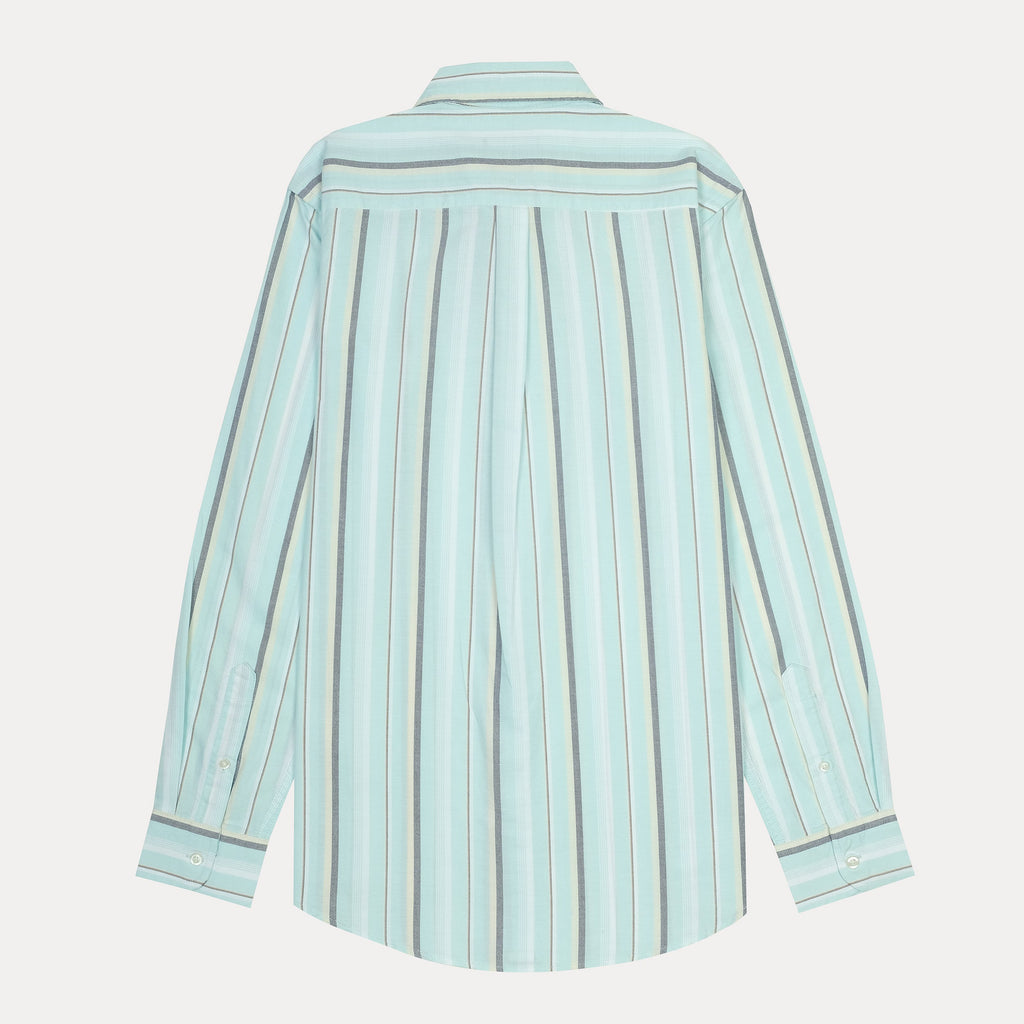 Polo Ralph Lauren Breezy Aqua Striped Custom Fit Shirt